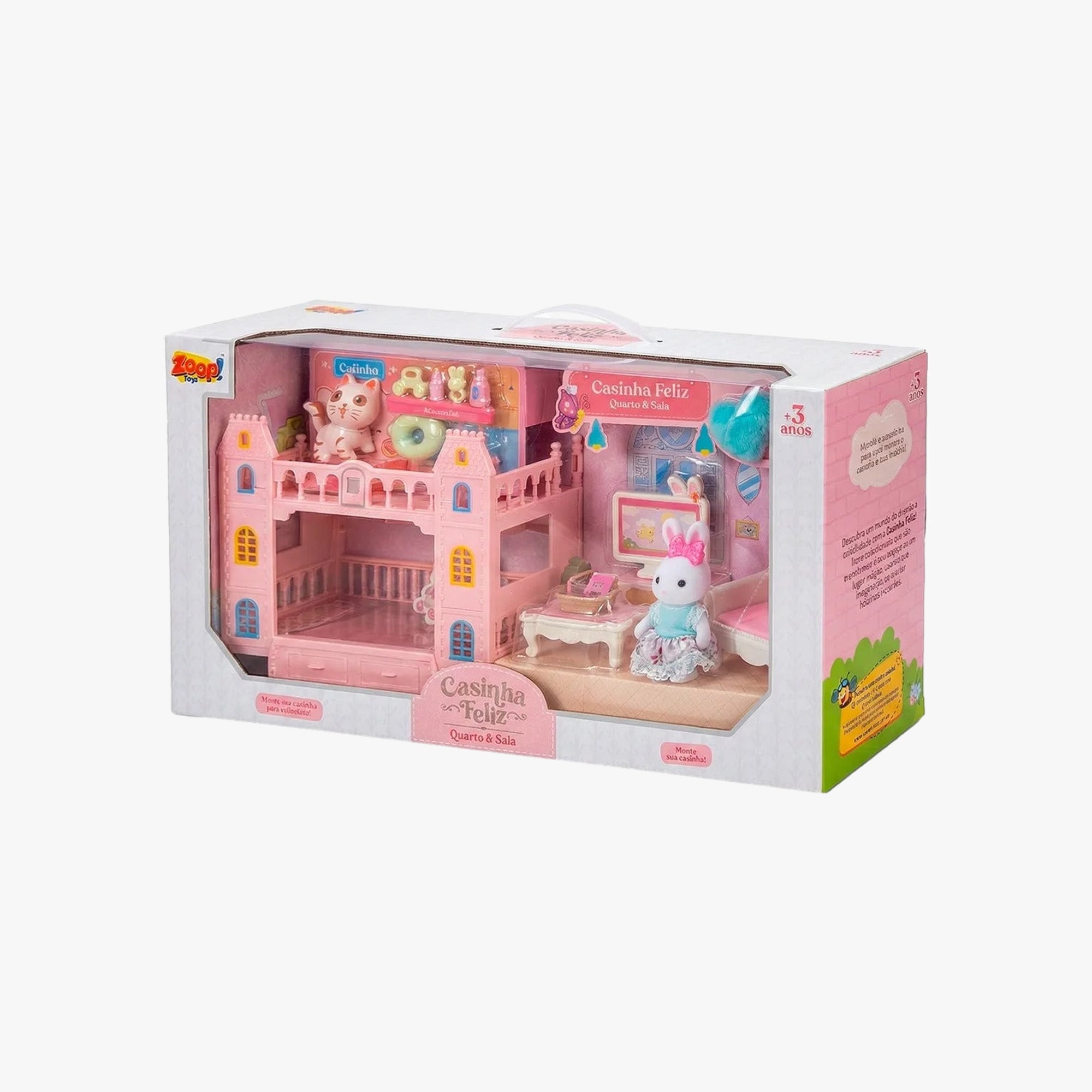 Brinquedo Casinha Feliz - Quarto e Sala