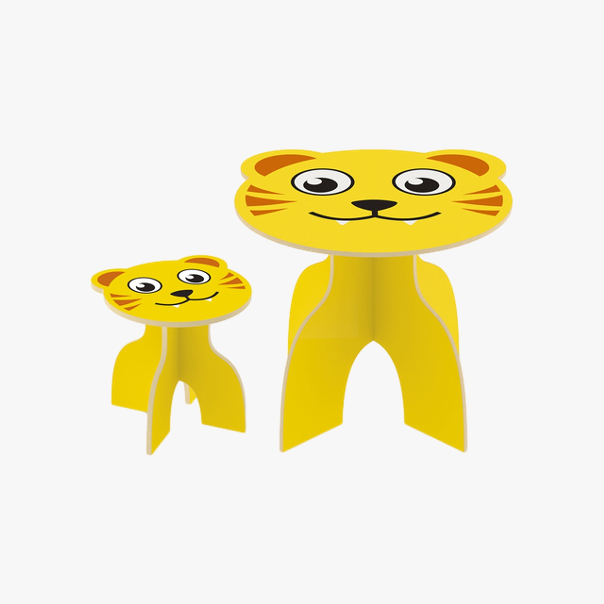 Conjunto Infantil Mesinha com Banco Animalkids Tigre