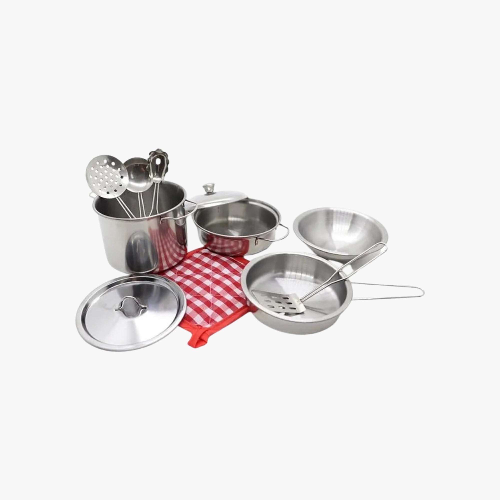 Brinquedo Infantil Kit Cozinha Inox 11 Peças