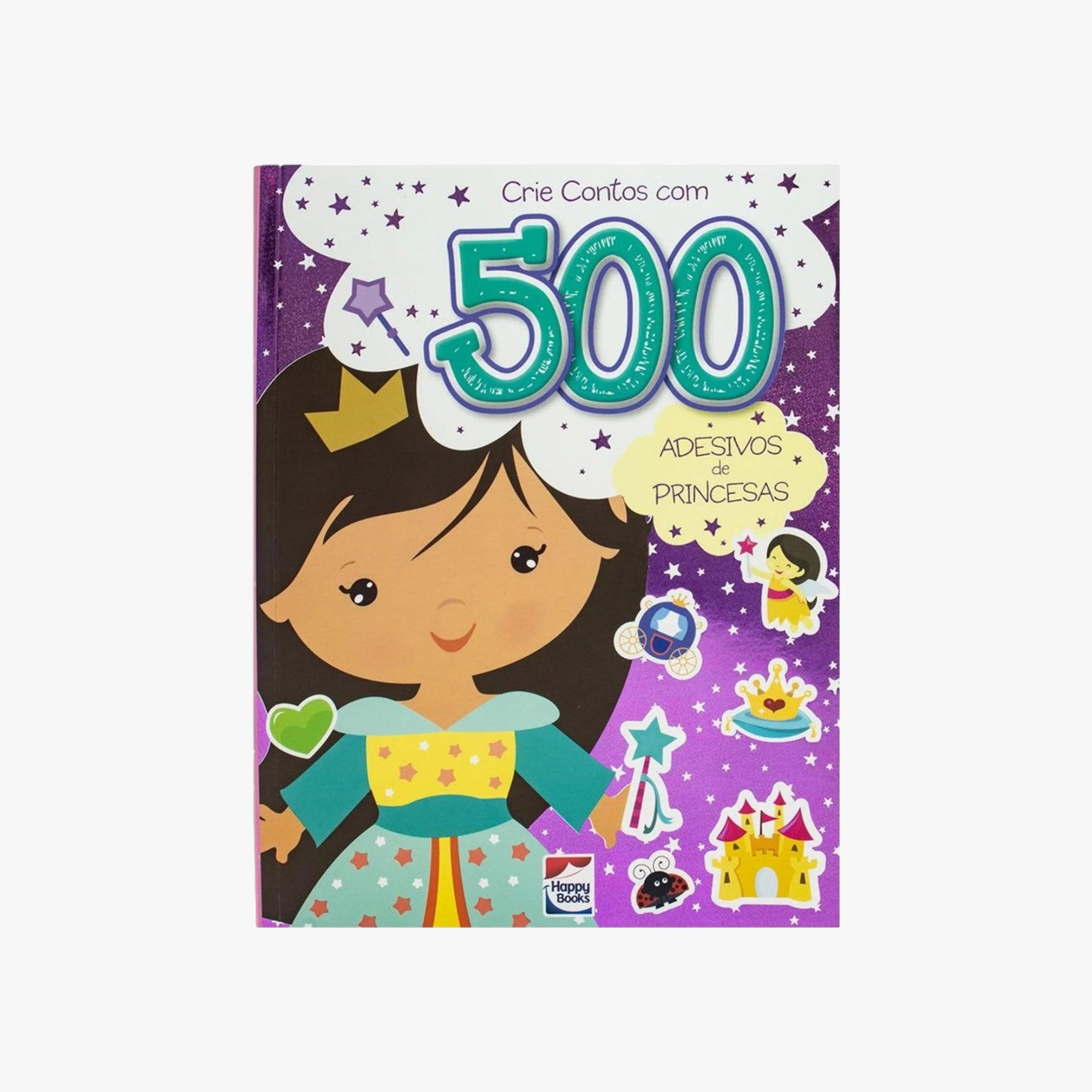 Livro Crie Contos com 500 Adesivos Princesas