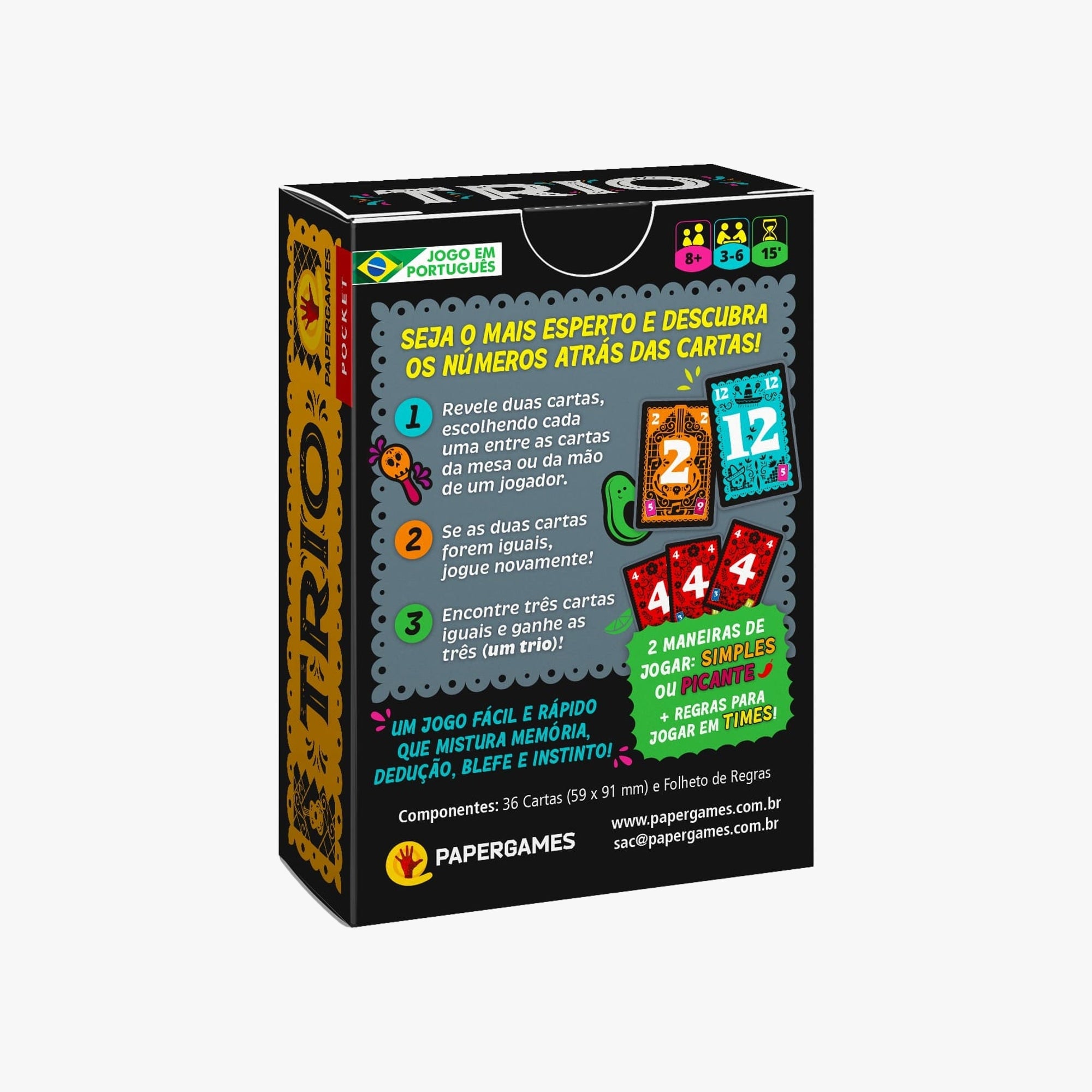 Jogo de Cartas Trio
