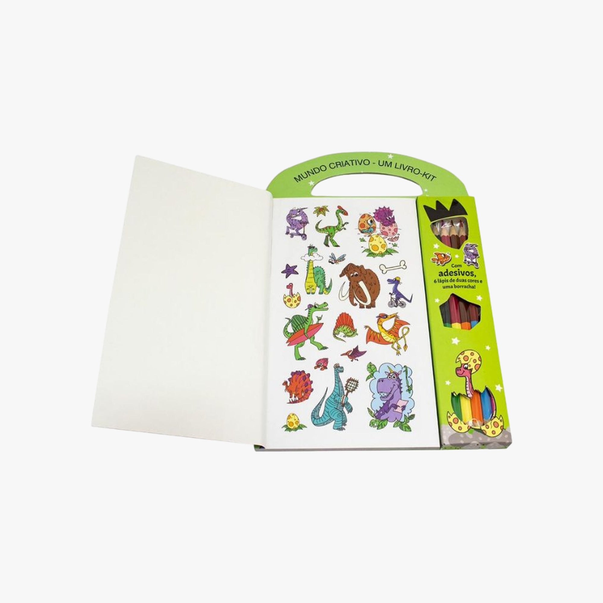 Kit Divertido de Atividades e Adesivos Mundo dos Dinossauros