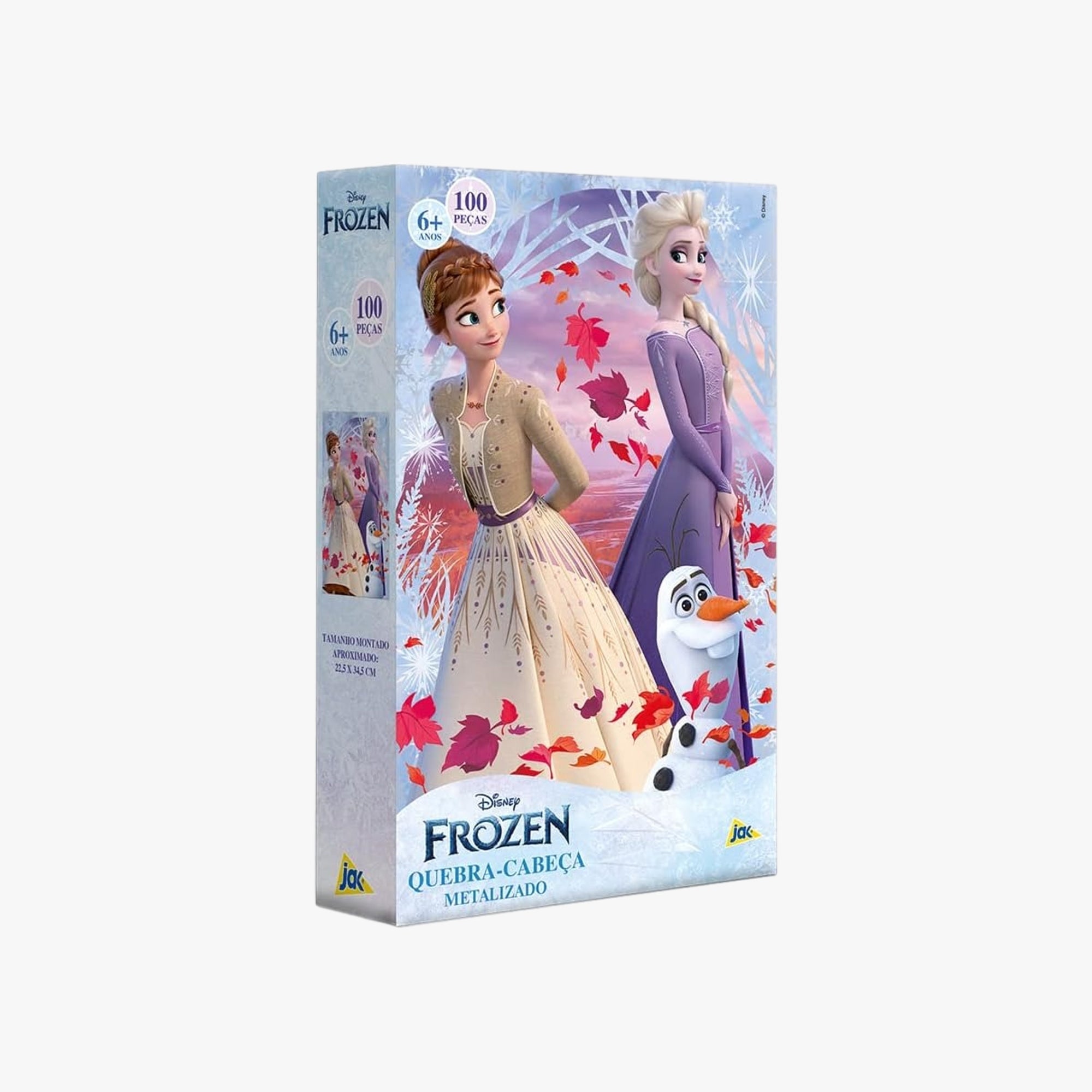 Quebra-Cabeça 100 Peças Metalizado da Princesa Frozen Toyster