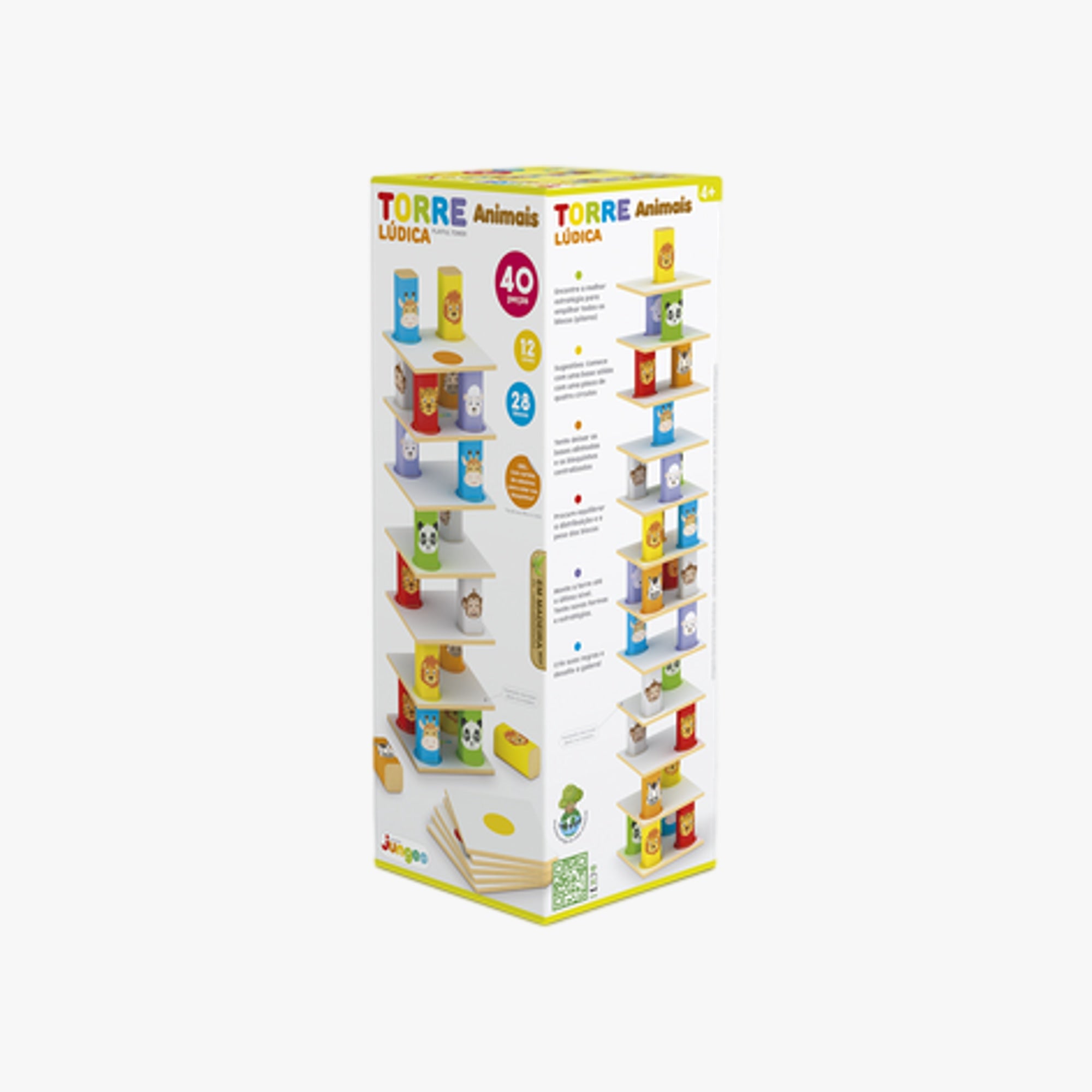 Jogo Torre Lúdica Animais 40 Peças