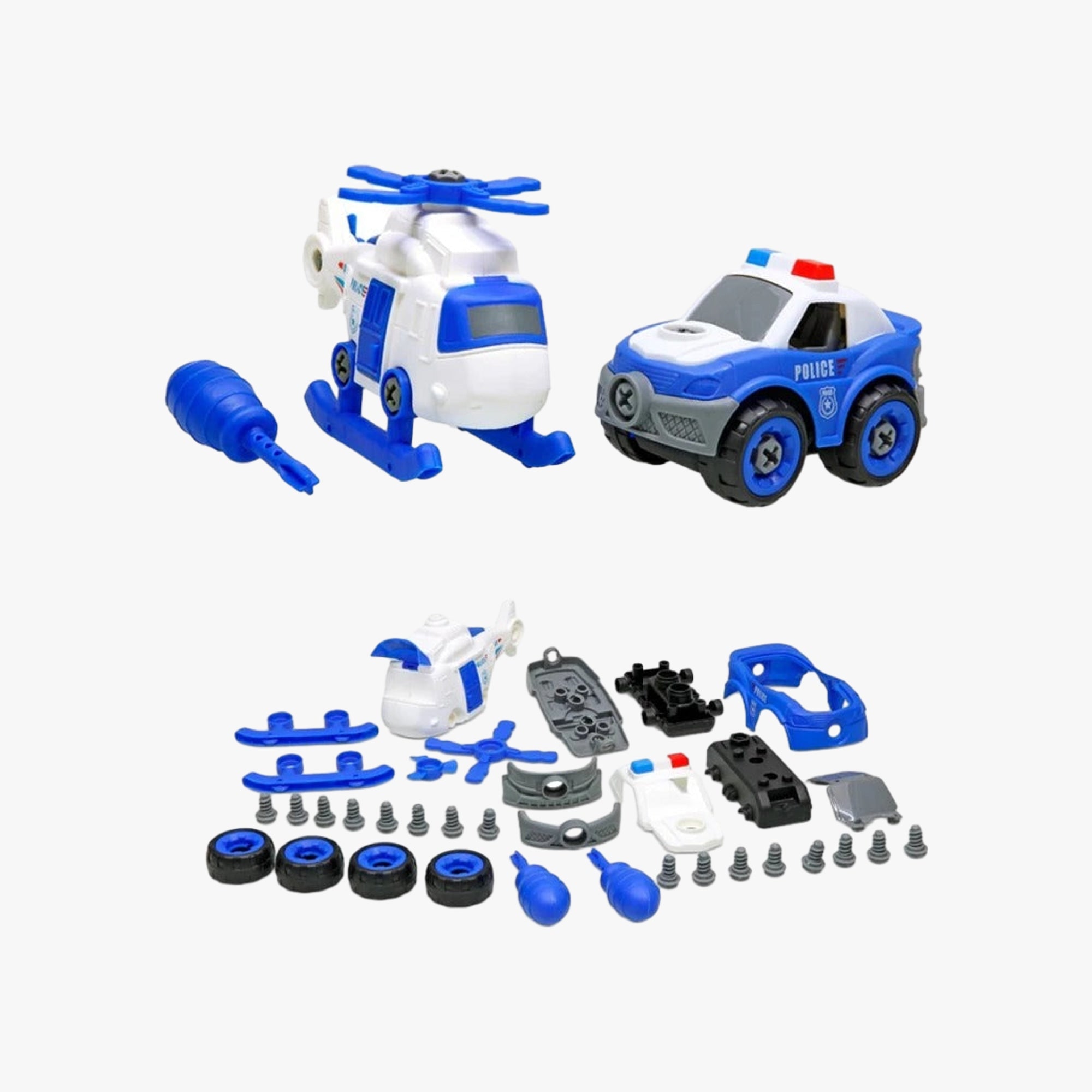 Brinquedo Polícia Viatura + Helicóptero