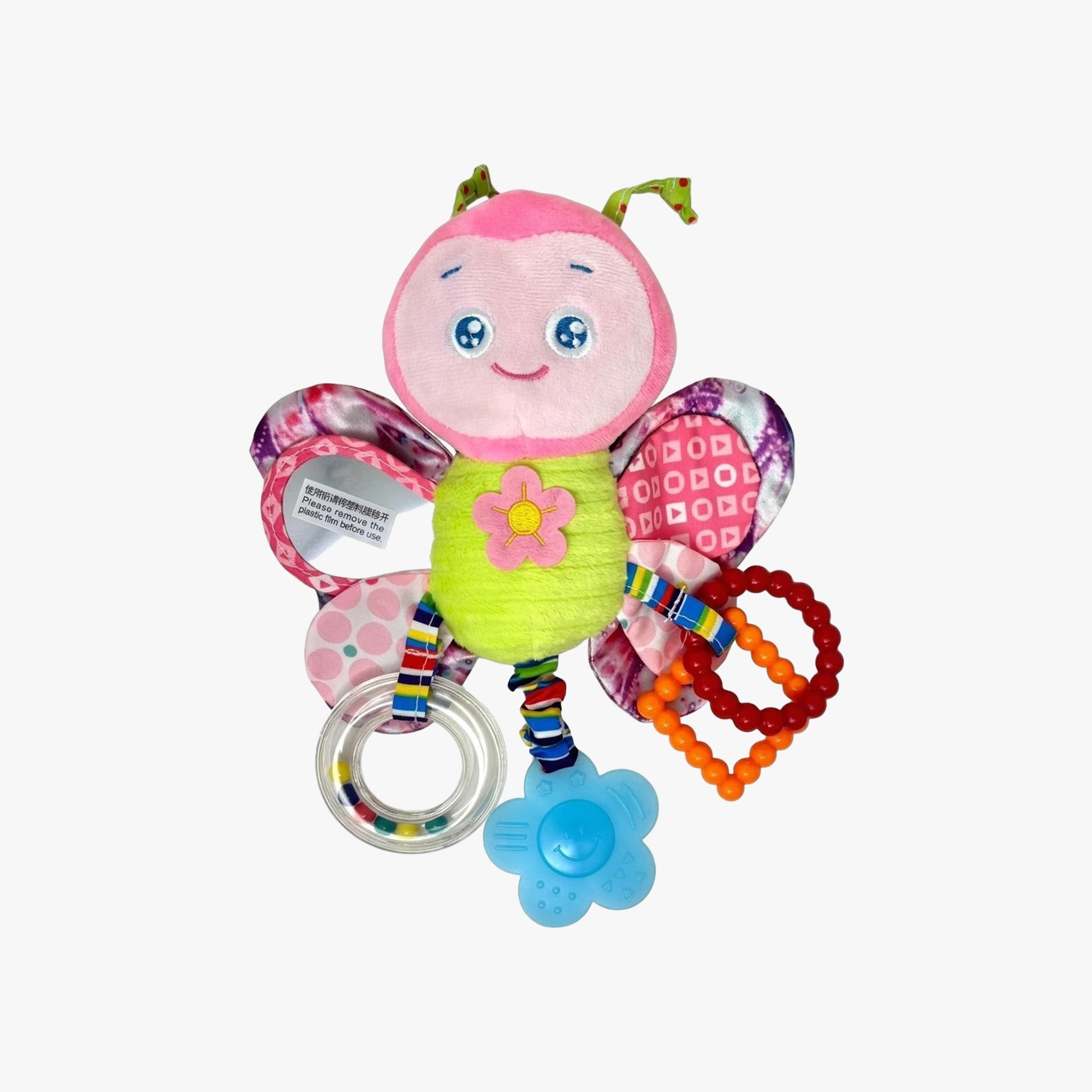 Brinquedo Pelúcia Sensorial Borboleta