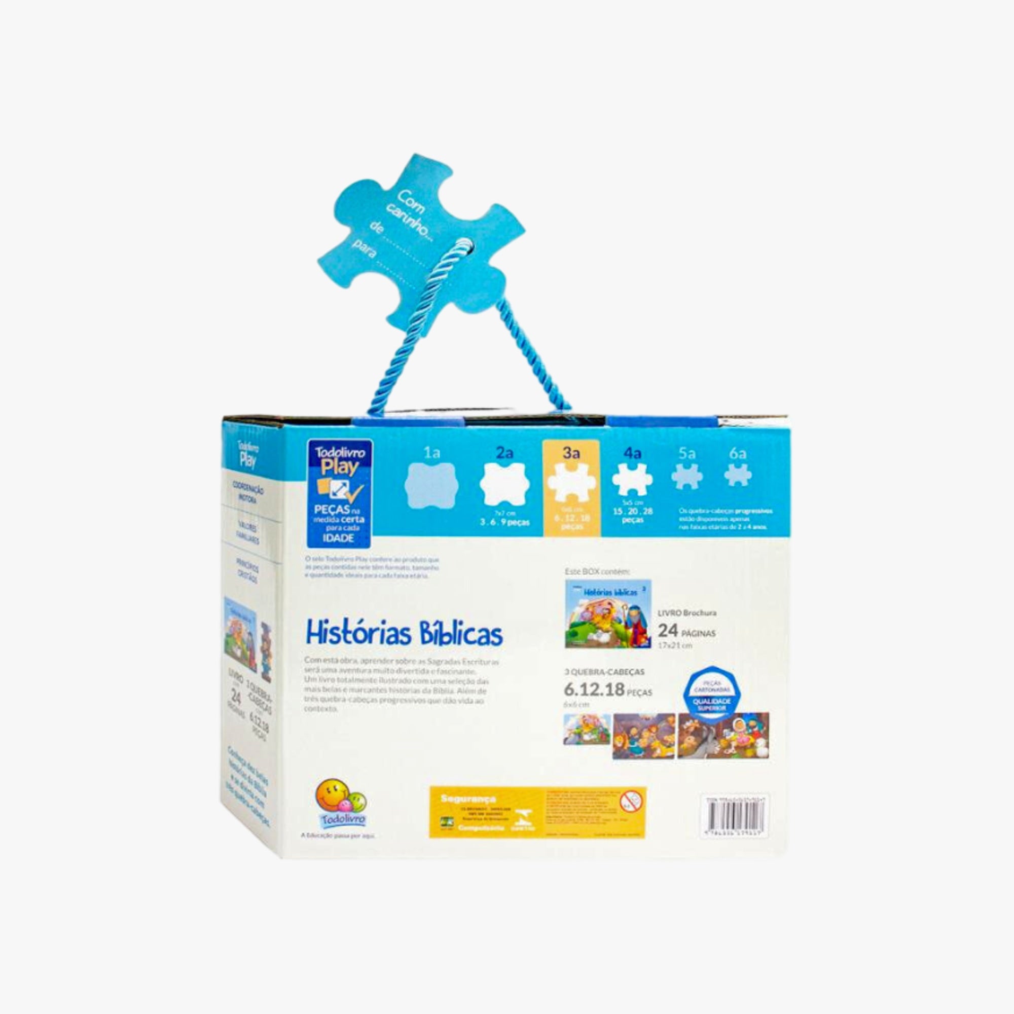 Kit Quebra-Cabeça e Livro Bíblico