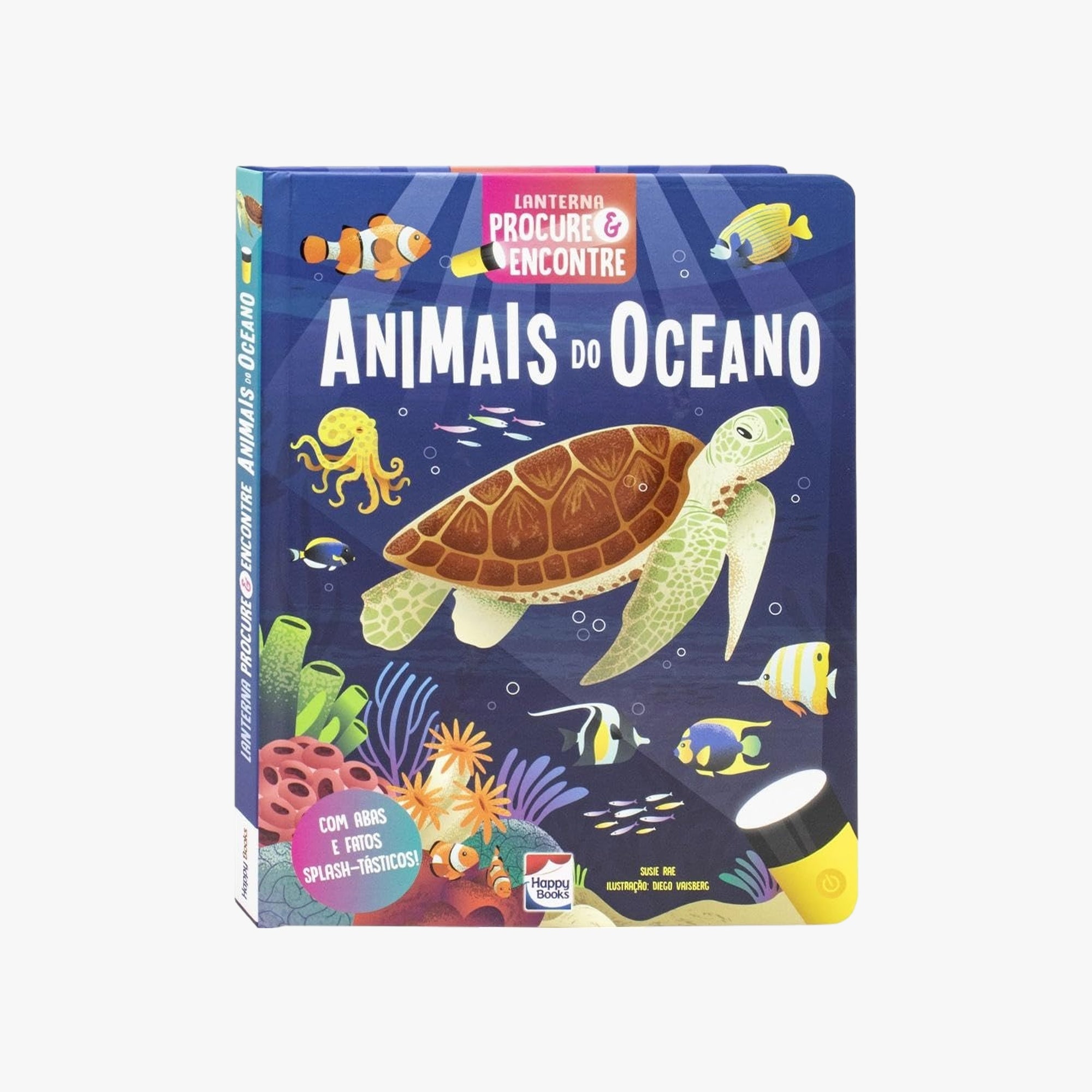 Livro com Lanterna Procure e Encontre Animais do Oceano