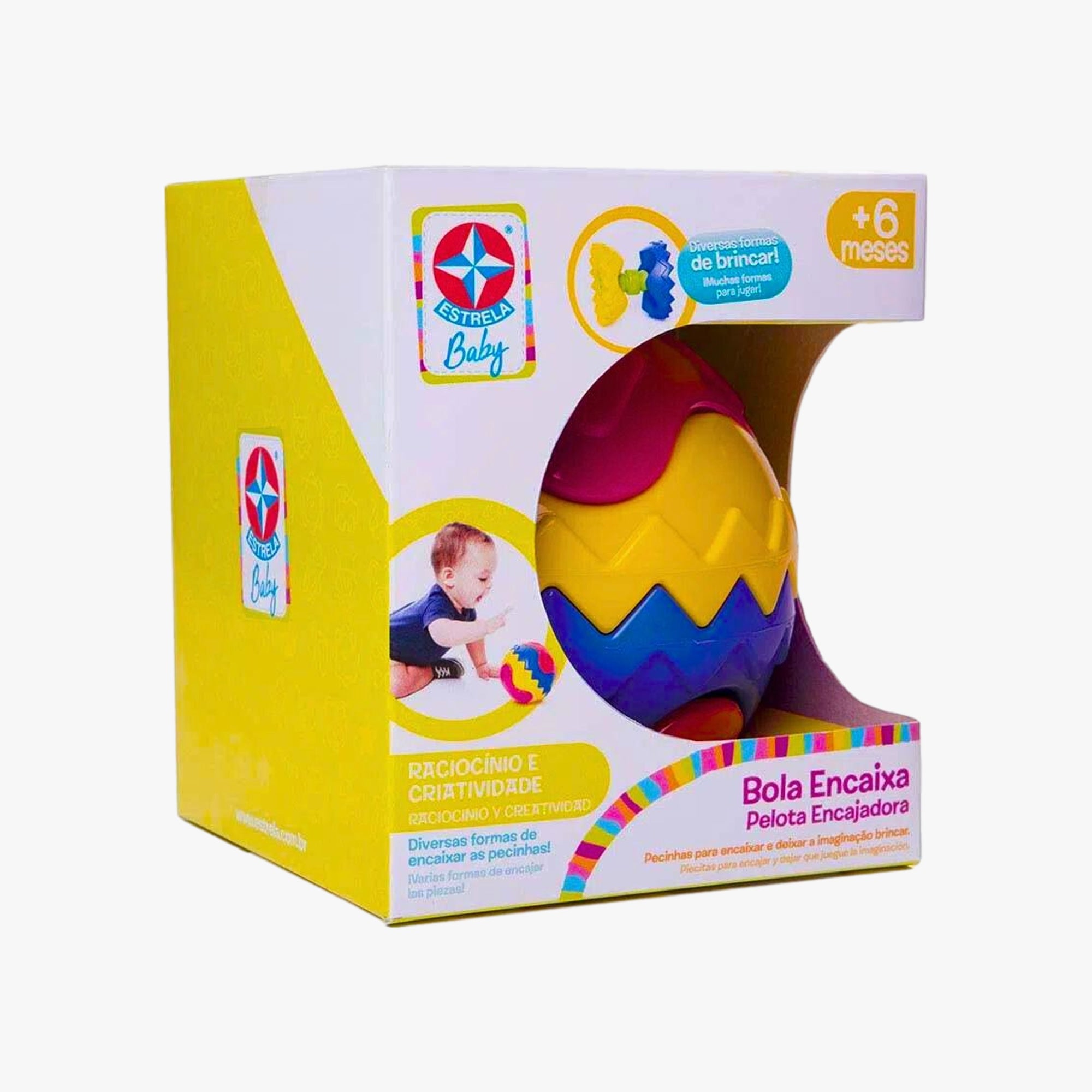 Brinquedo Educativo para Bebê Bola Encaixa
