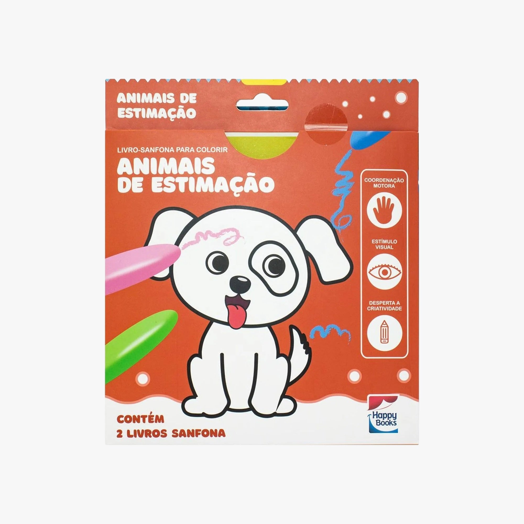 Livro-Sanfona Para Colorir Animais de Estimação