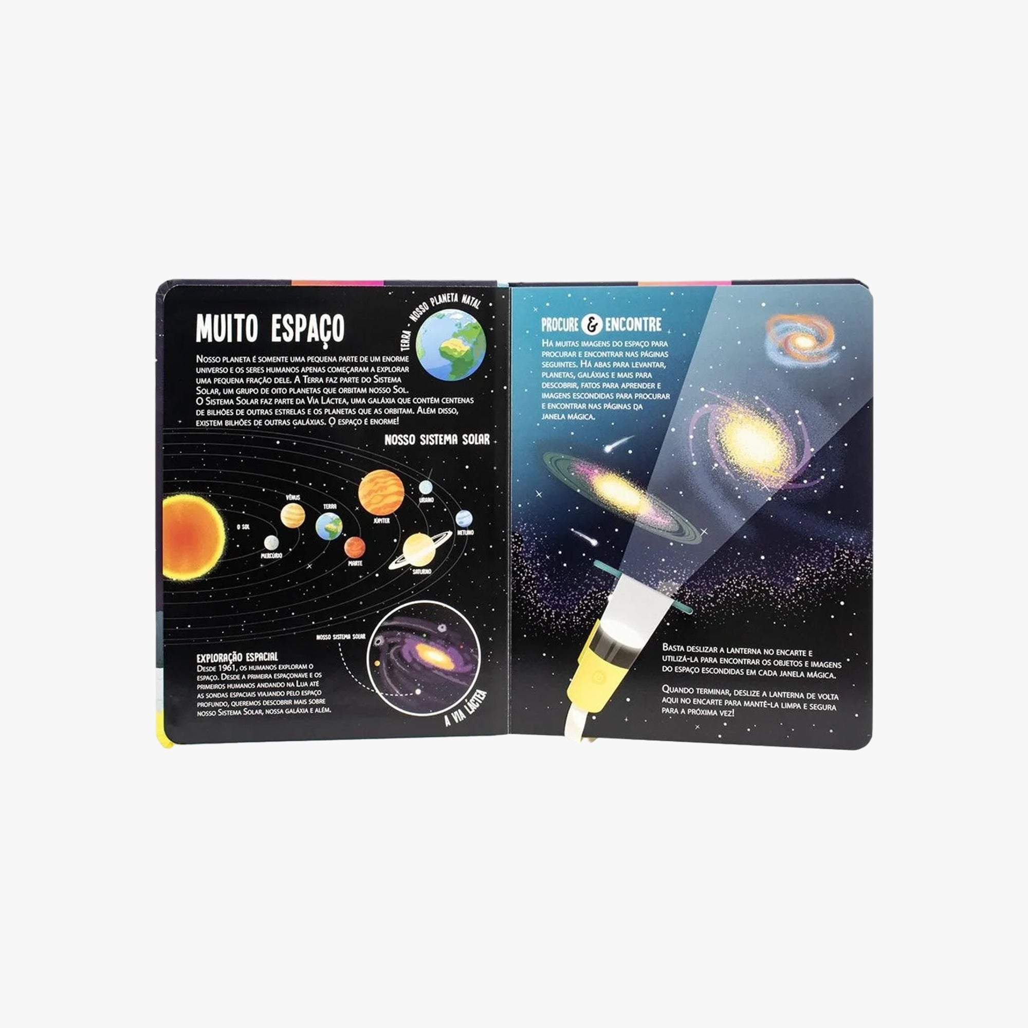 Livro com Lanterna Procure e Encontre Espaço