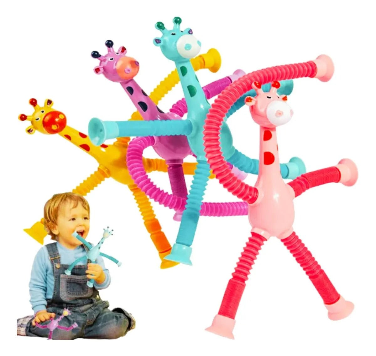 Brinquedo Girafinha Estica Sortida Brilha