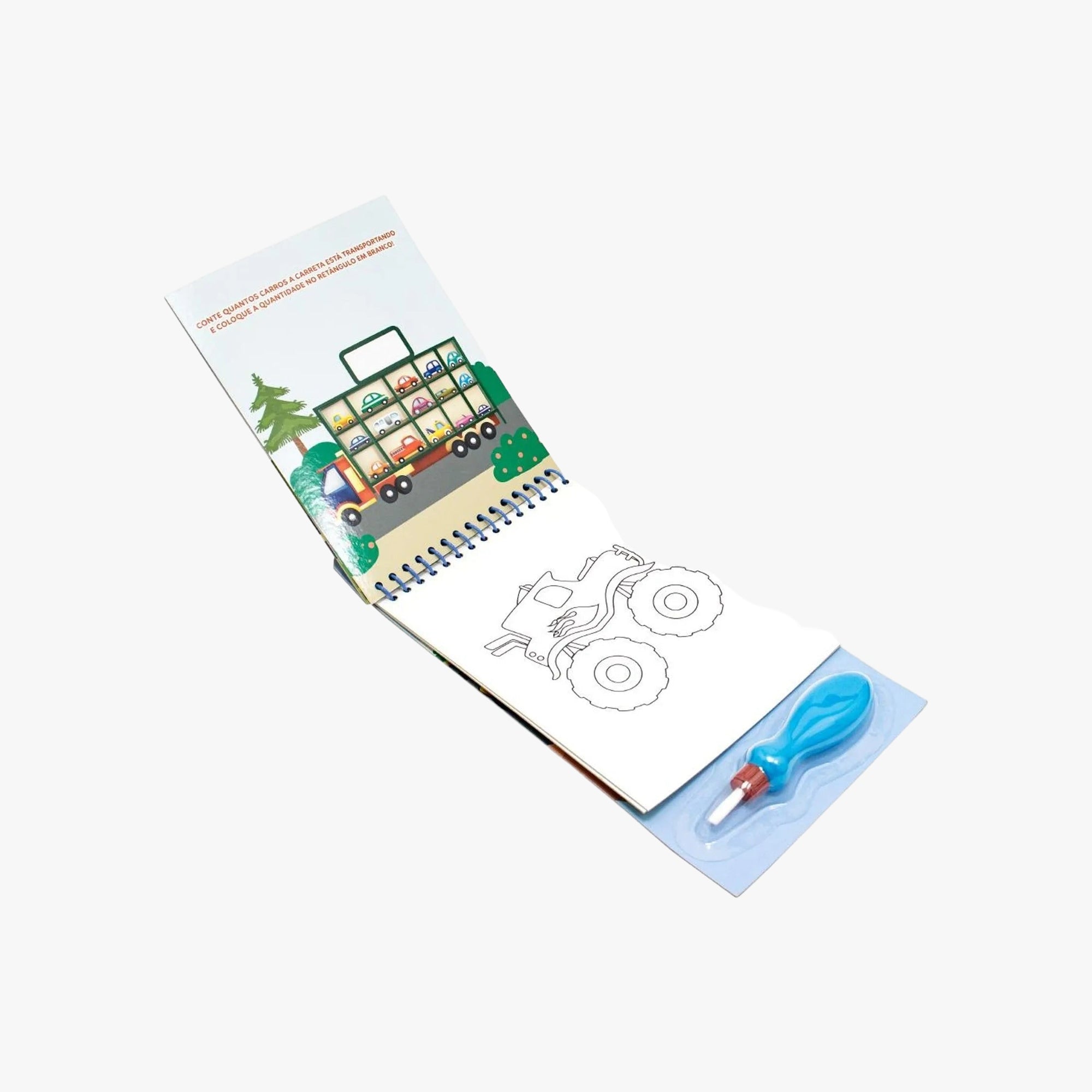Livro Infantil Aquabook Com Atividade Carros