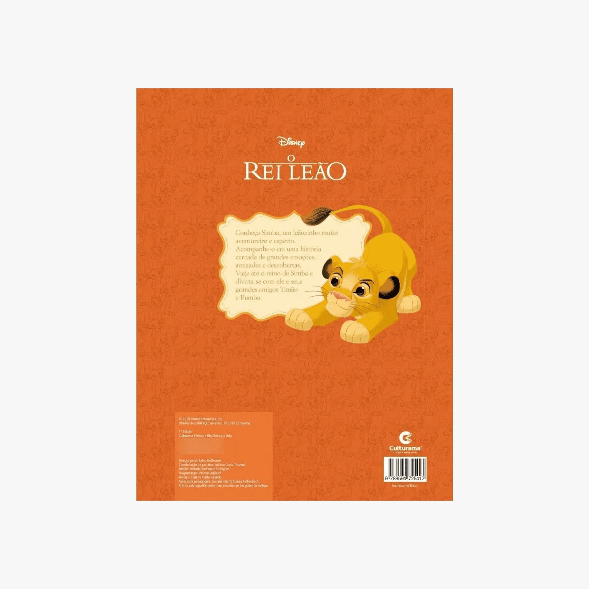 Livro Infantl Rei Leão Eu Sou O Simba