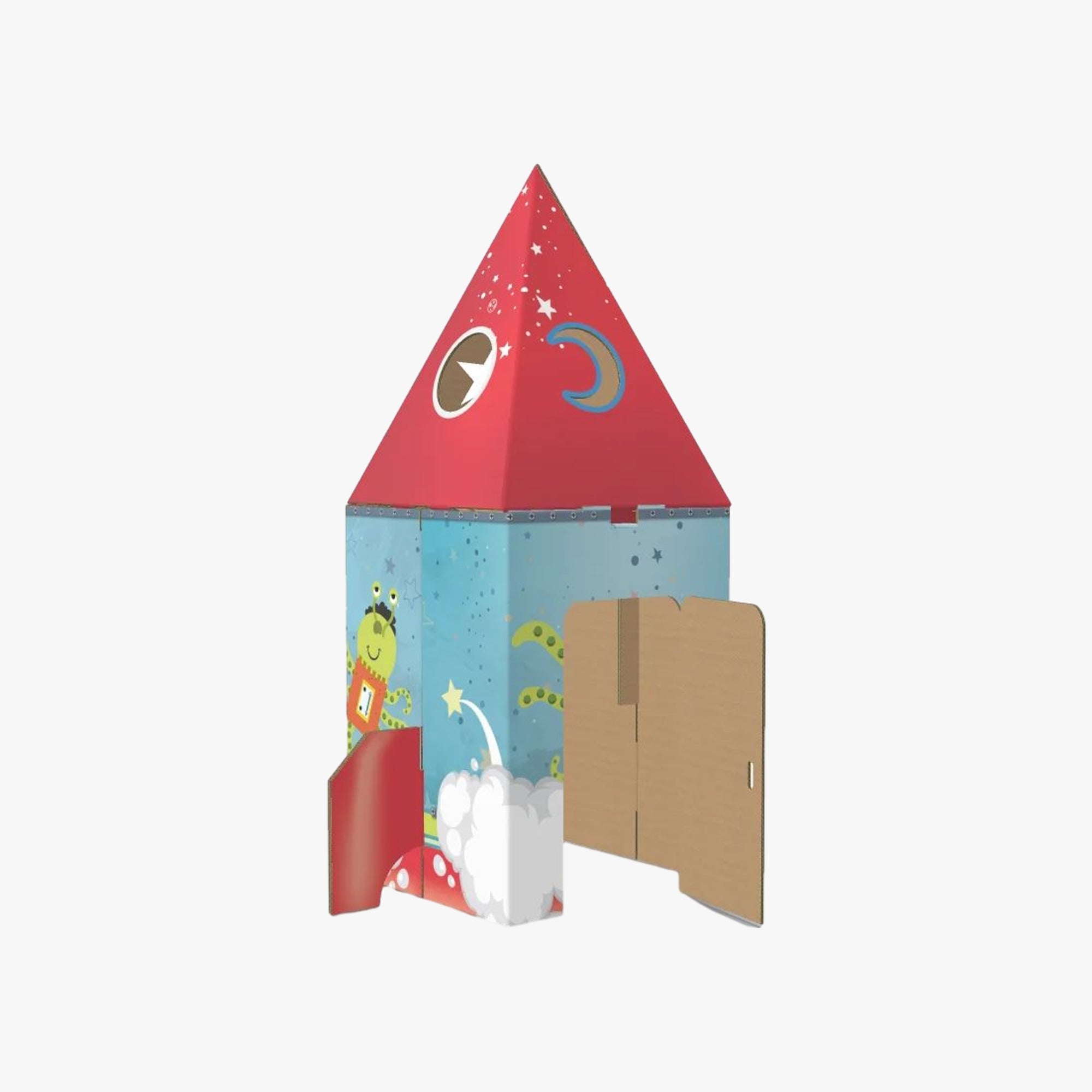 Foguete de Papelão Para Pintar Monstruoso Eu amo Papelão