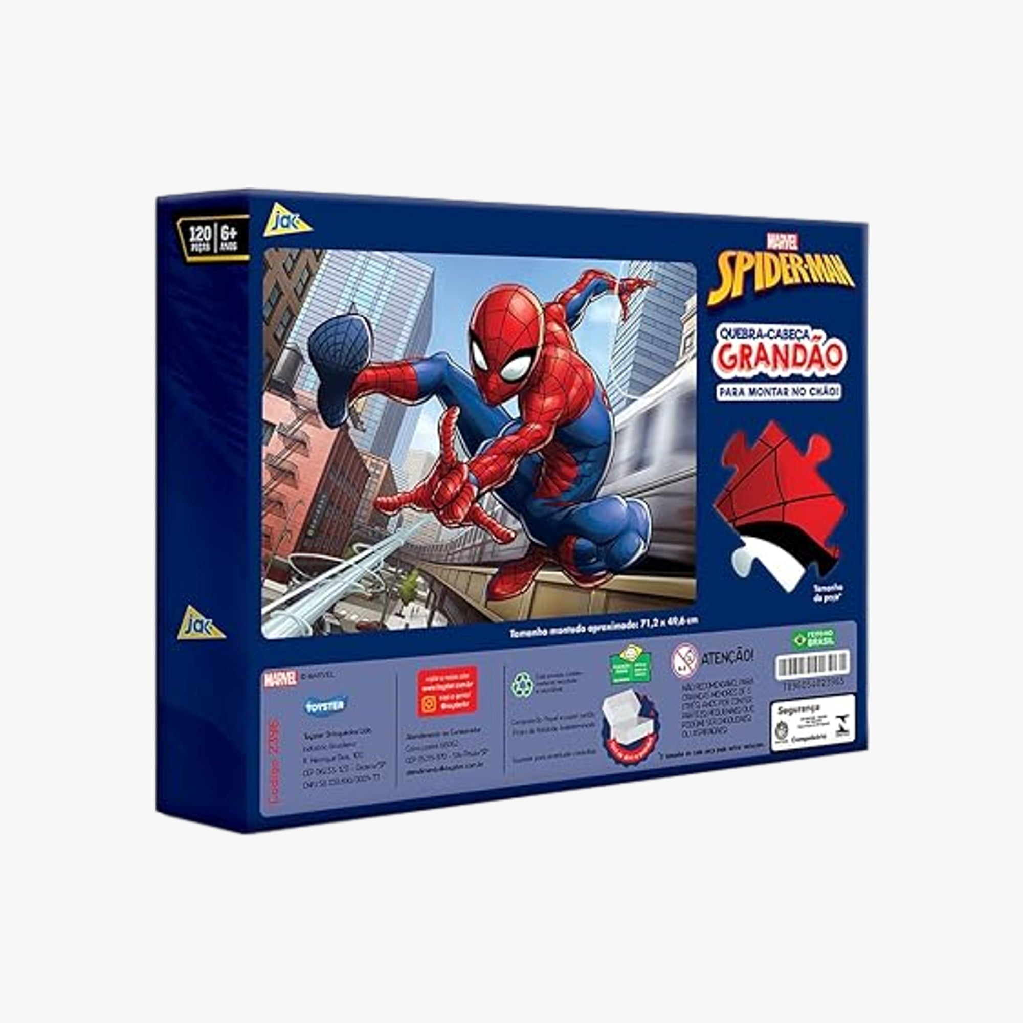 Quebra-Cabeça Gigante do Homem Aranha 120 Peças - Toyster