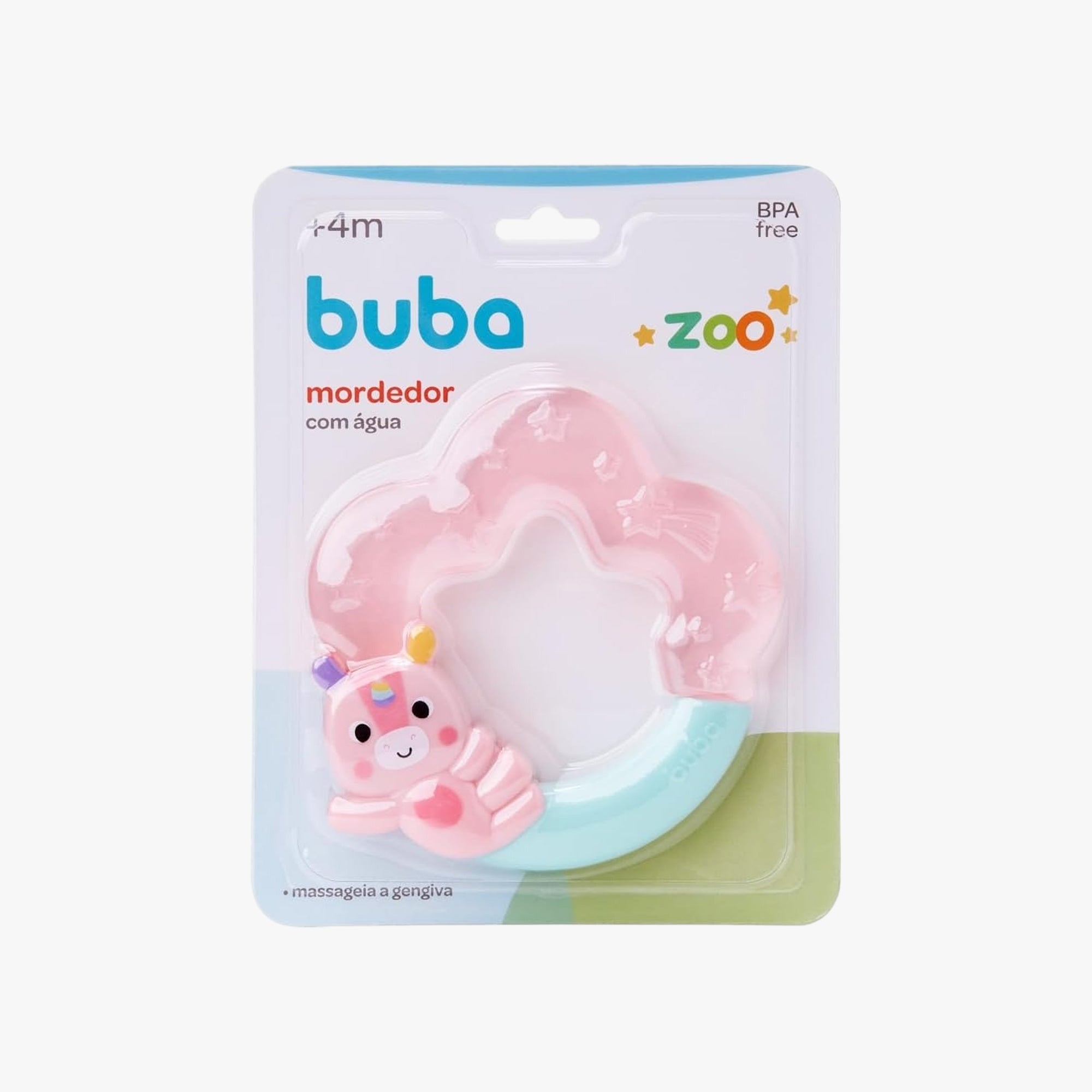 Mordedor para Bebê com Água Zoo Unicórnio Buba