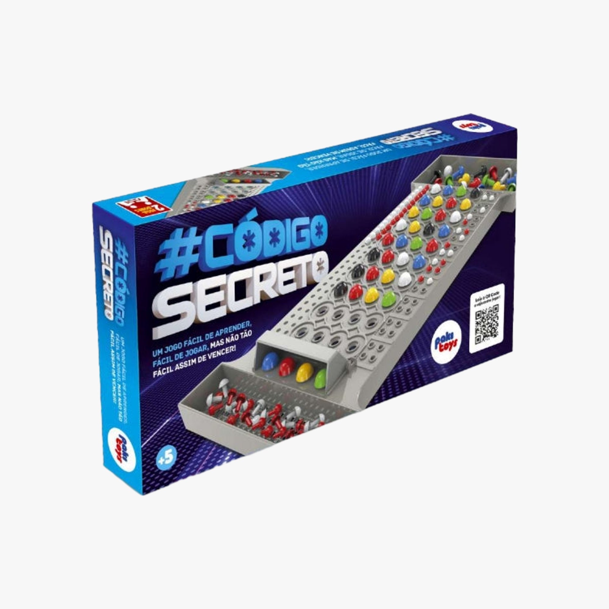 Jogo Código Secreto com tabuleiro e peças plásticas coloridas para jogo de dedução entre dois jogadores