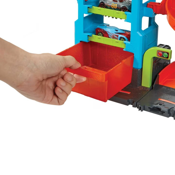 Hot Wheels City Pista de Brinquedo Lava-Rápido Mega Torre