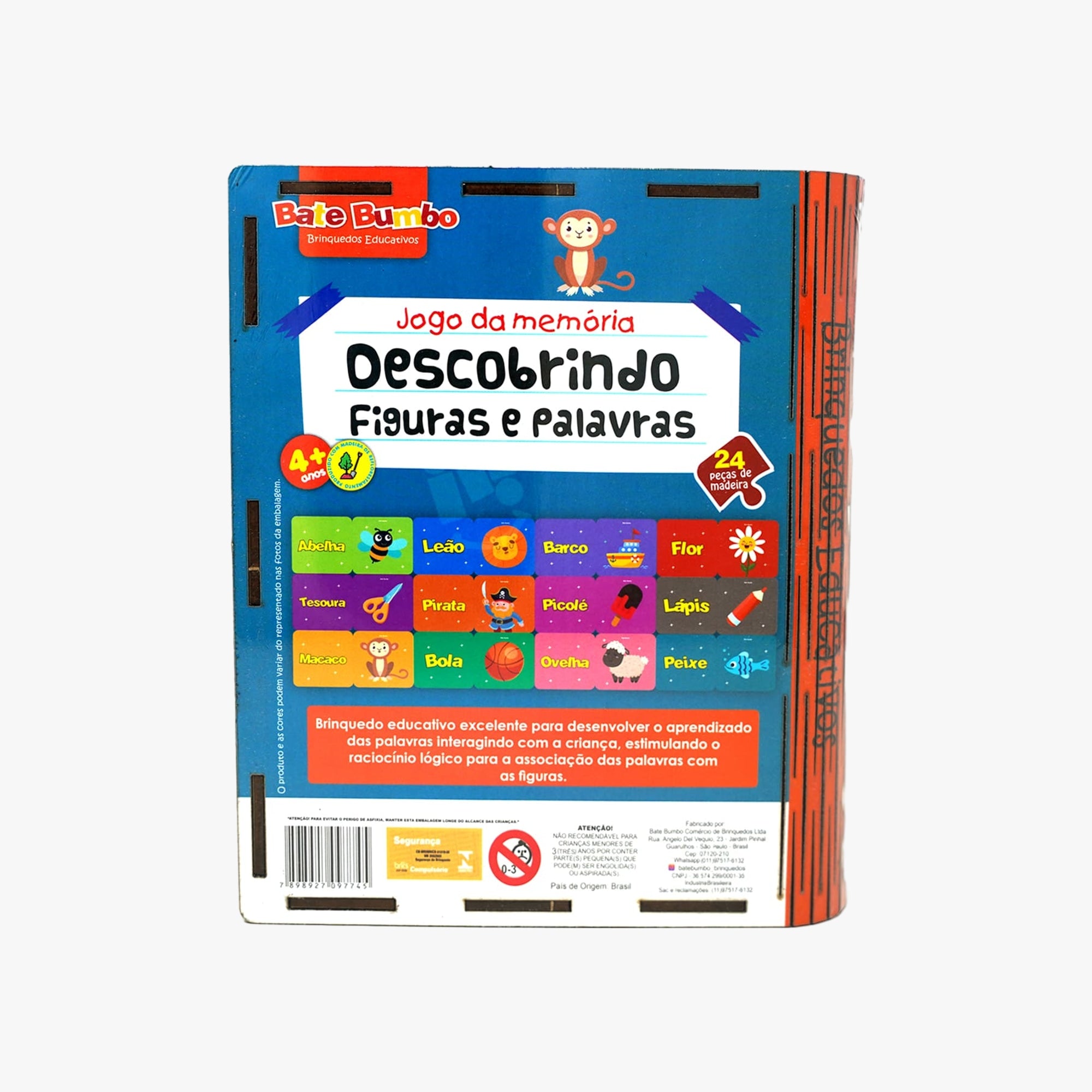 Jogo da Memória Descobrindo Figuras e Palavras