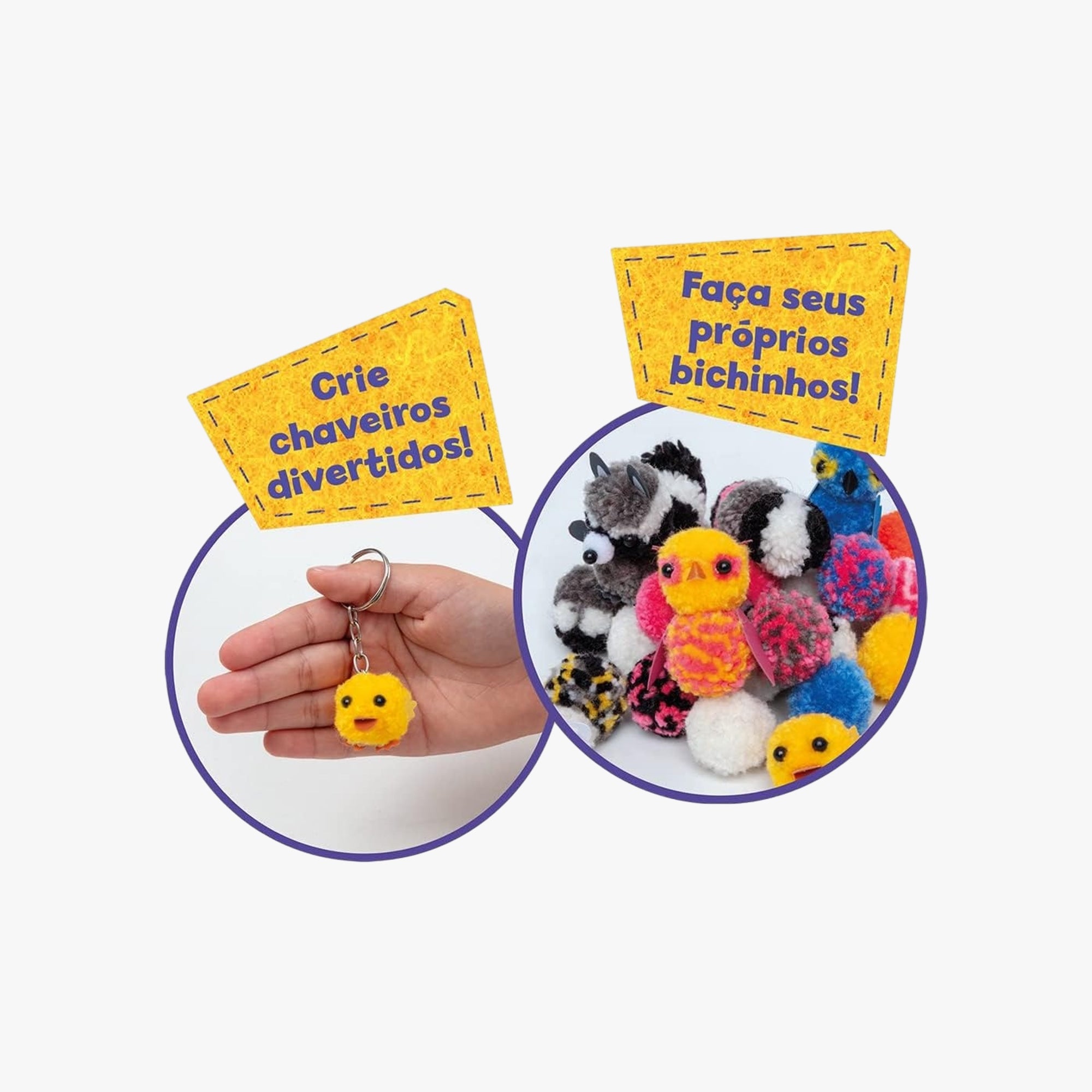Kit Criativo Fazendo Arte - Bichinhos de Pompom Toyster