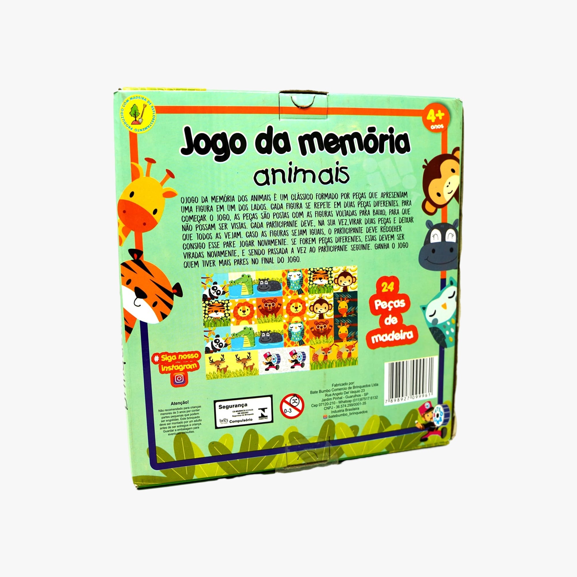 Jogo da Memória Animais da Floresta