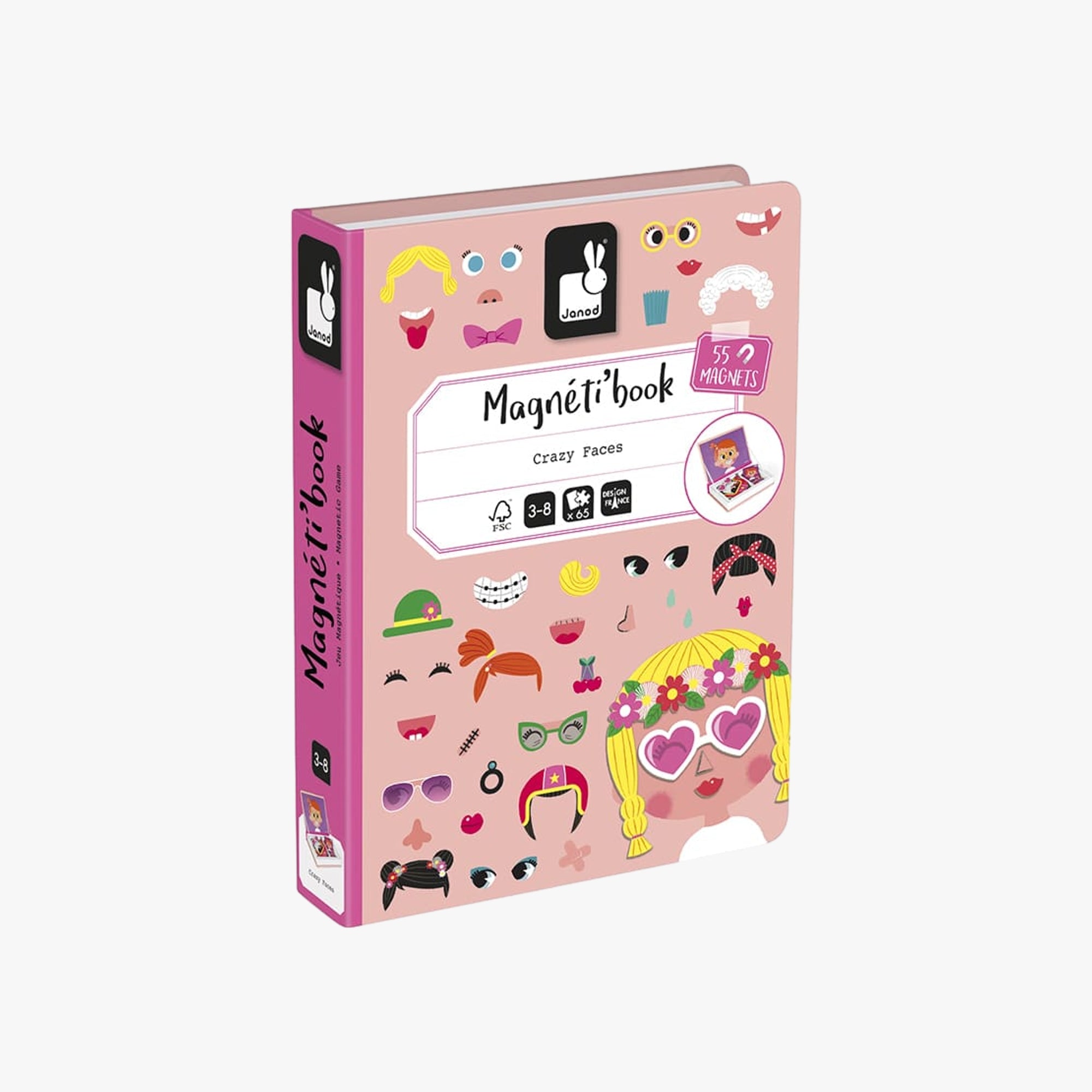 Livro Magnético Portátil Crazy Faces Meninas