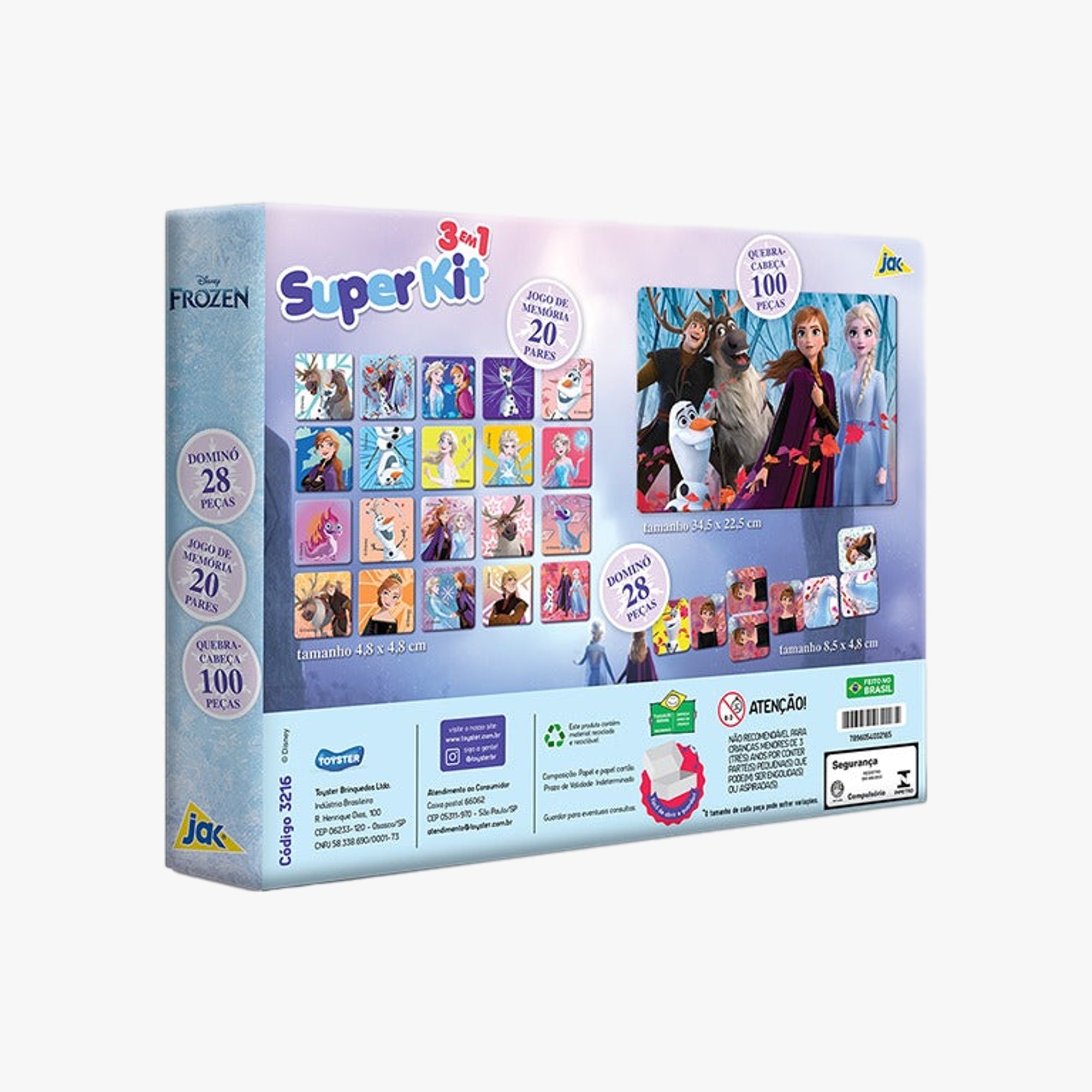 Super Kit Frozen 3 jogos em 1 Toyster