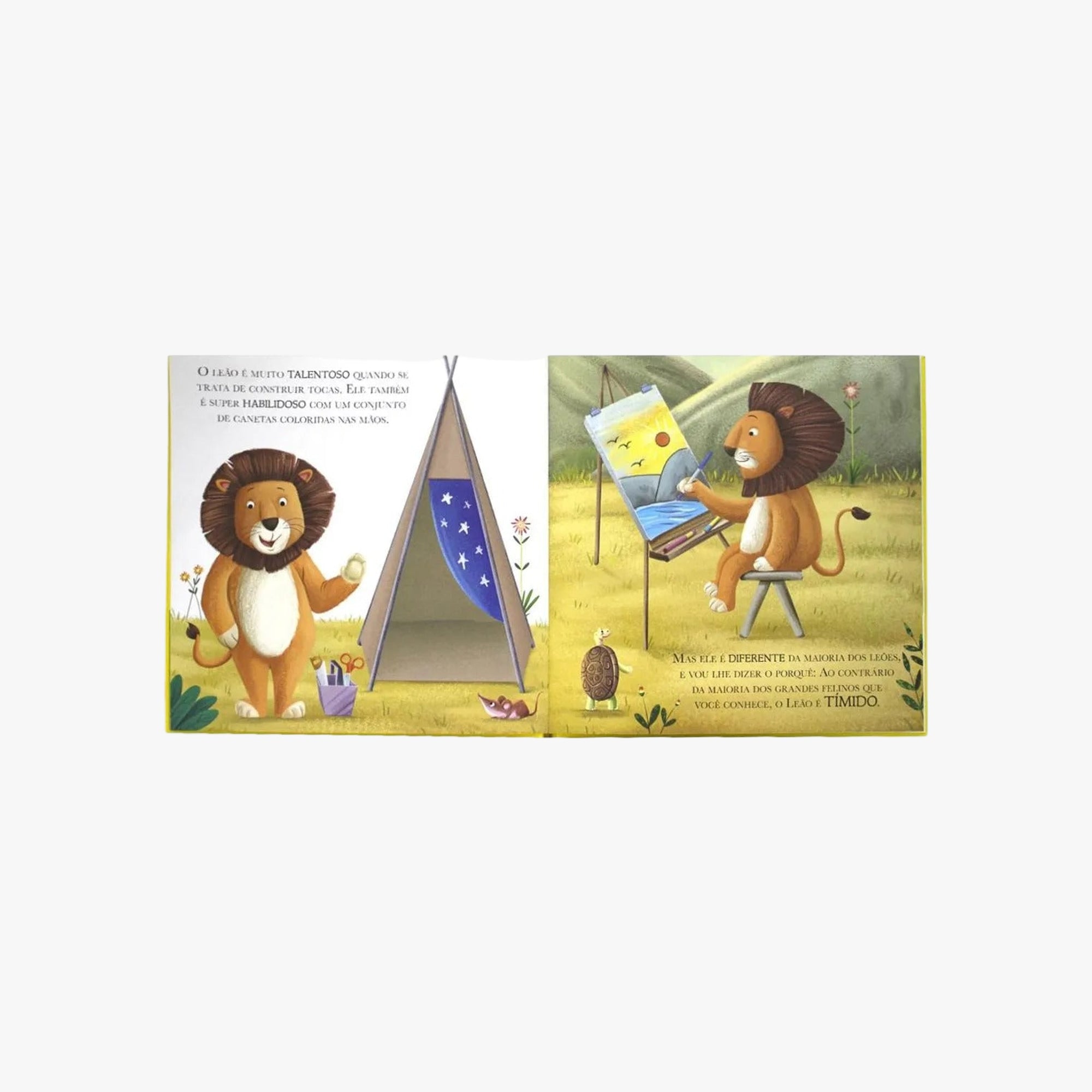 Livro Infantil Quando o Leão se sente Tímido
