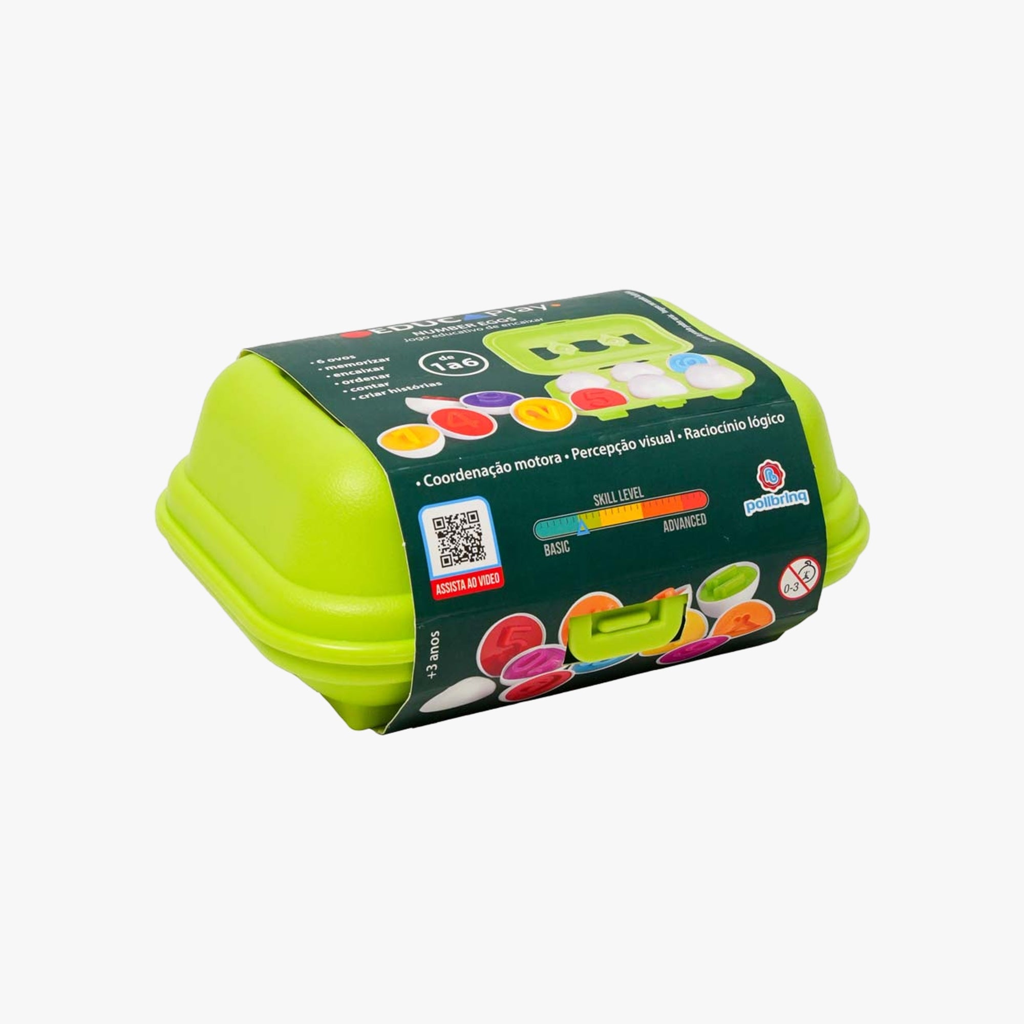 Ovinhos Educativos de Números (1 a 6) Number Eggs
