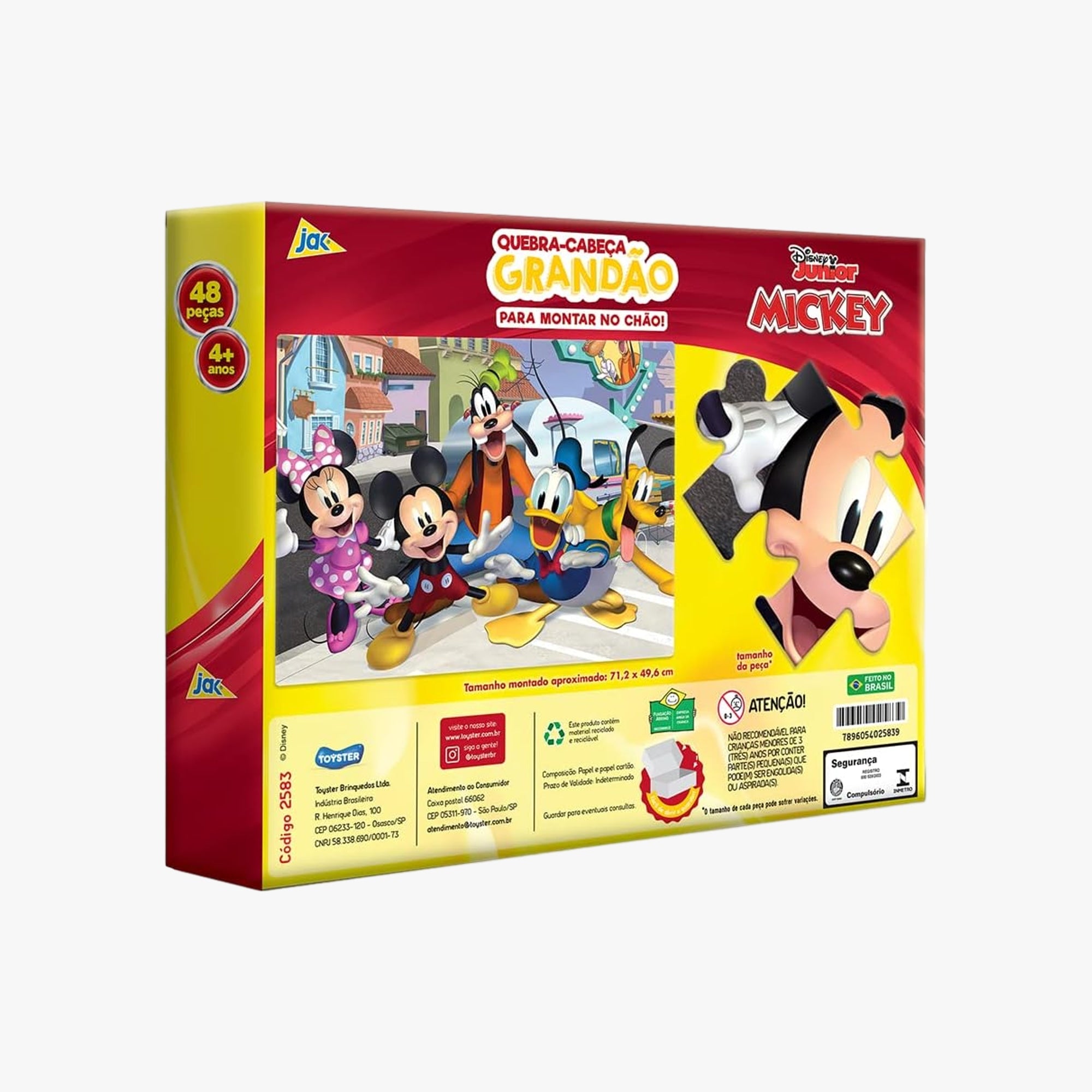 Quebra-Cabeça Grandão Mickey 48 Peças