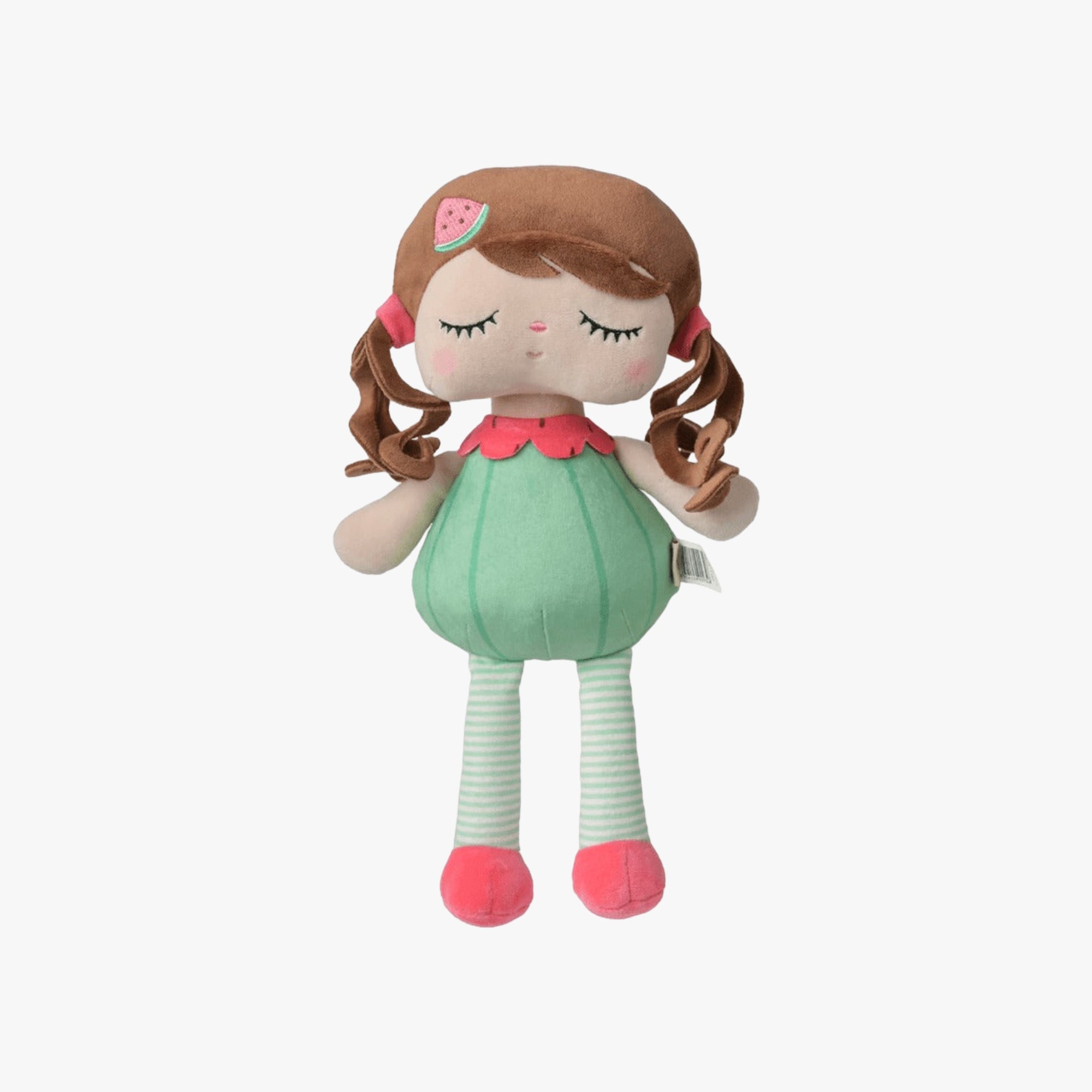 Boneca Infantil de Pano Frutinha Melancia 33cm