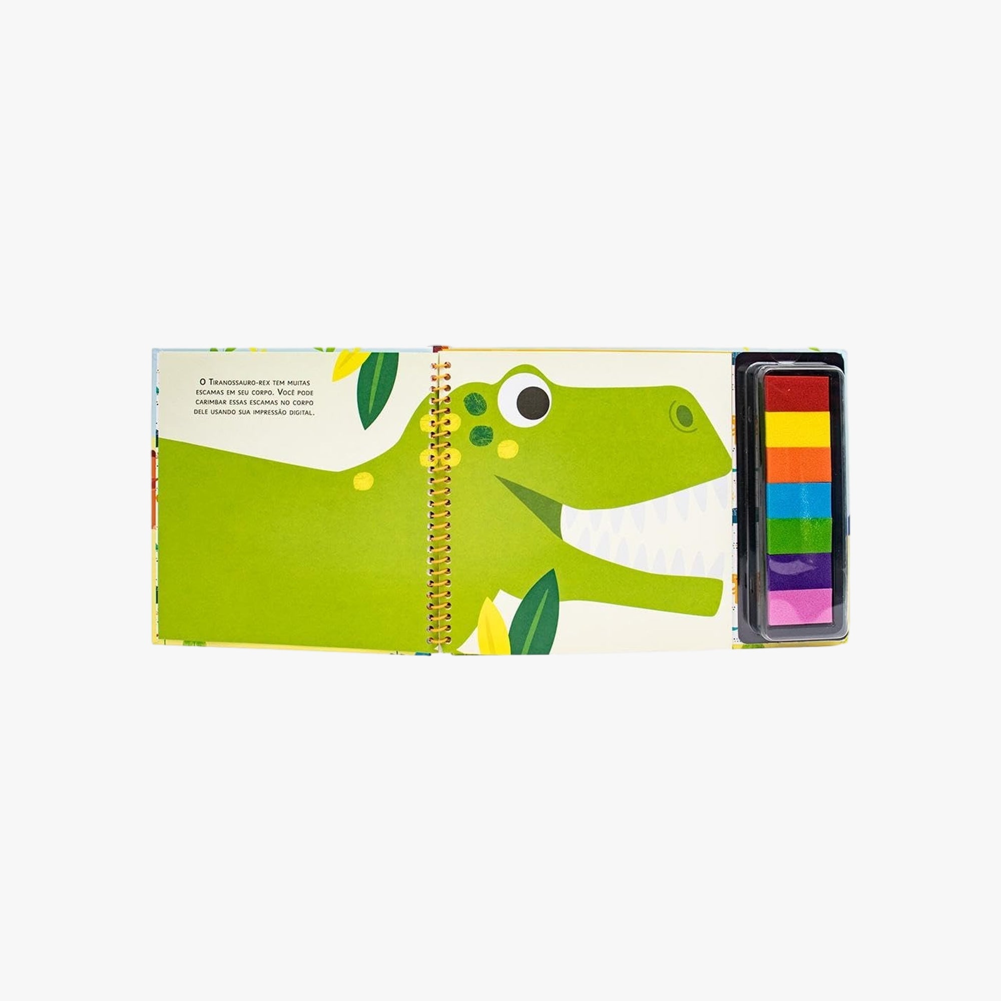 Livro Infantil de Pintura Com os Dedinhos Dinossauros