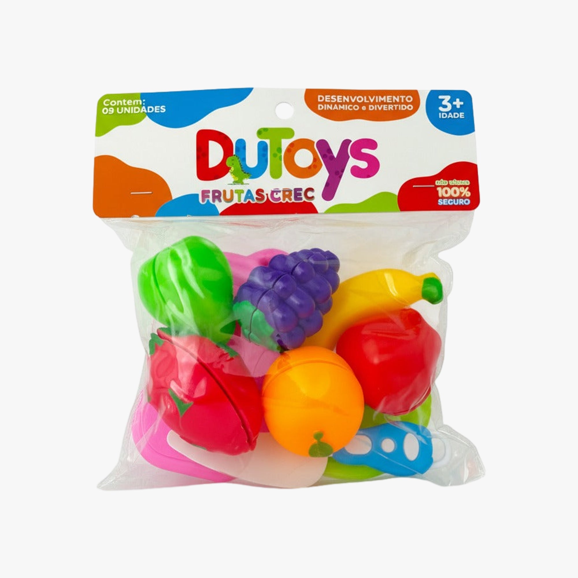 Brinquedo Frutas Crec Velcro 9 Peças