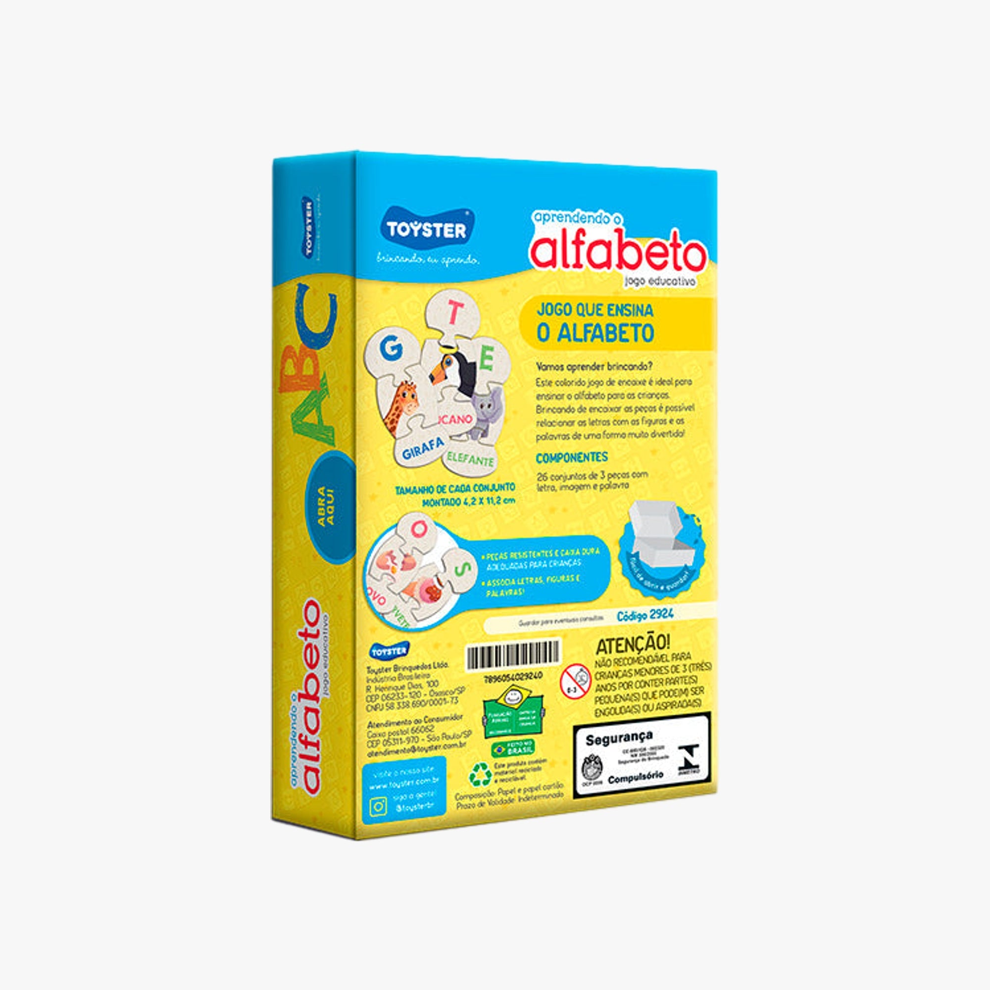 Jogo Educativo de Encaixe Aprendendoo o Alfabeto