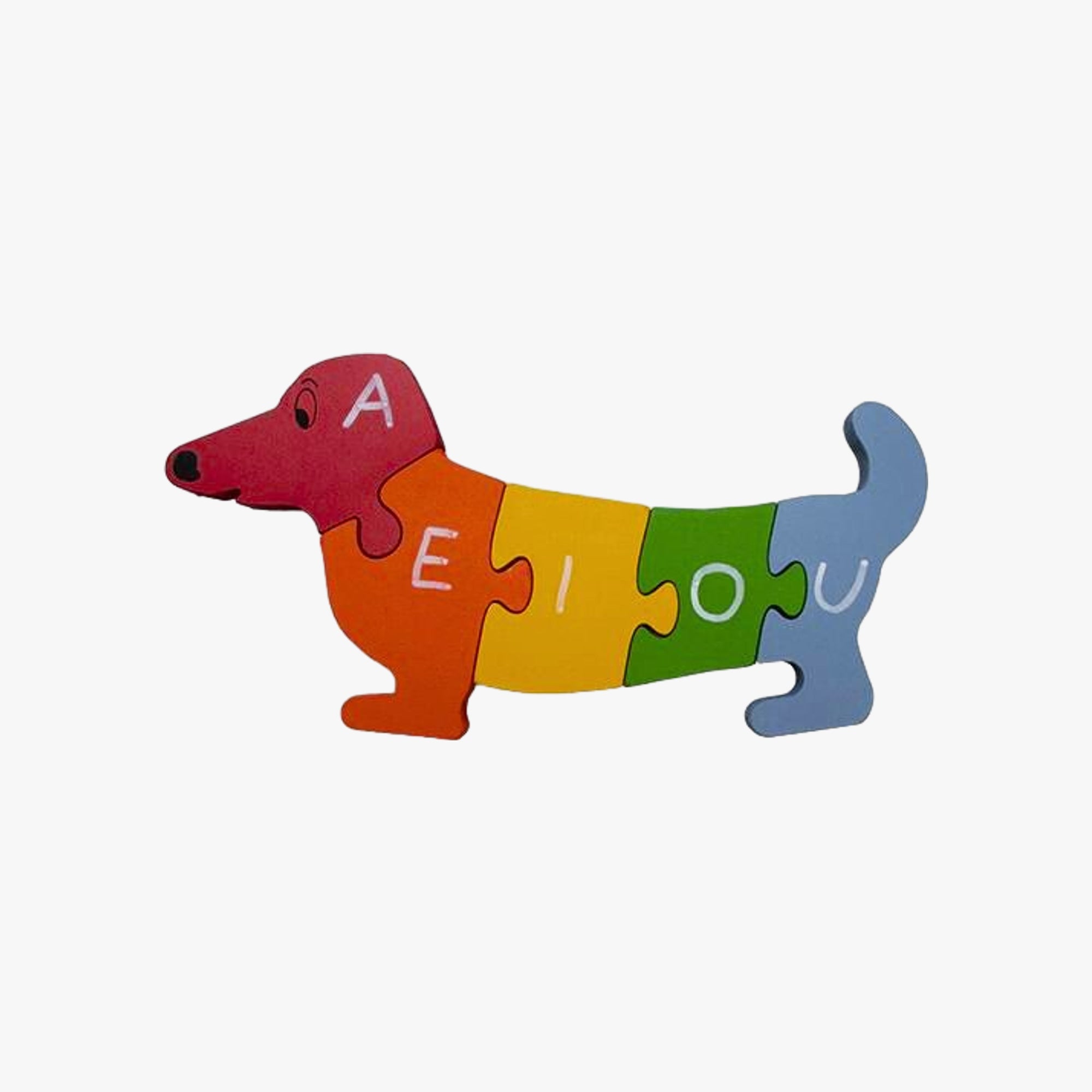 Quebra-Cabeça Educativo Cachorro com Vogais e Números