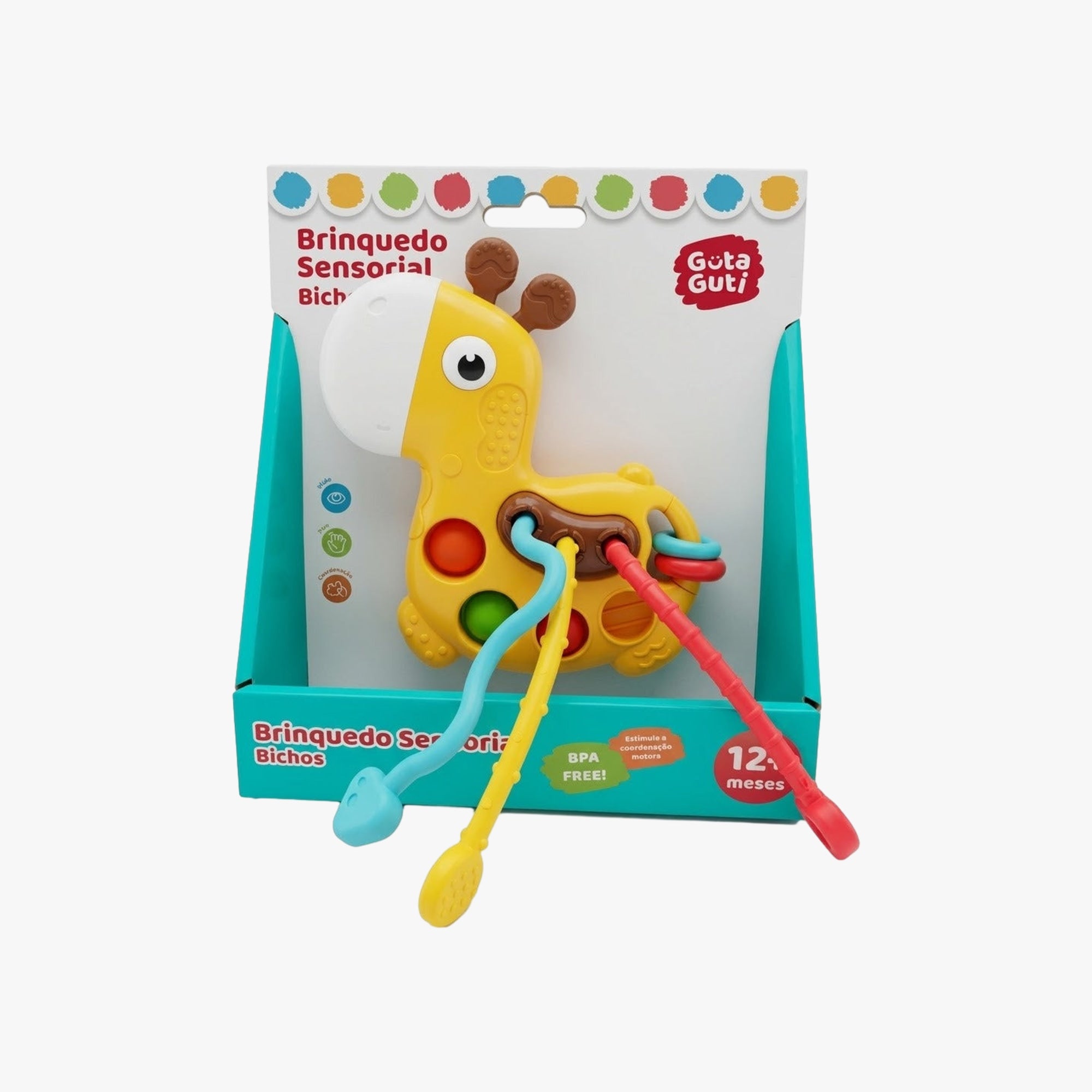 Brinquedo Sensorial Mordedor Girafa