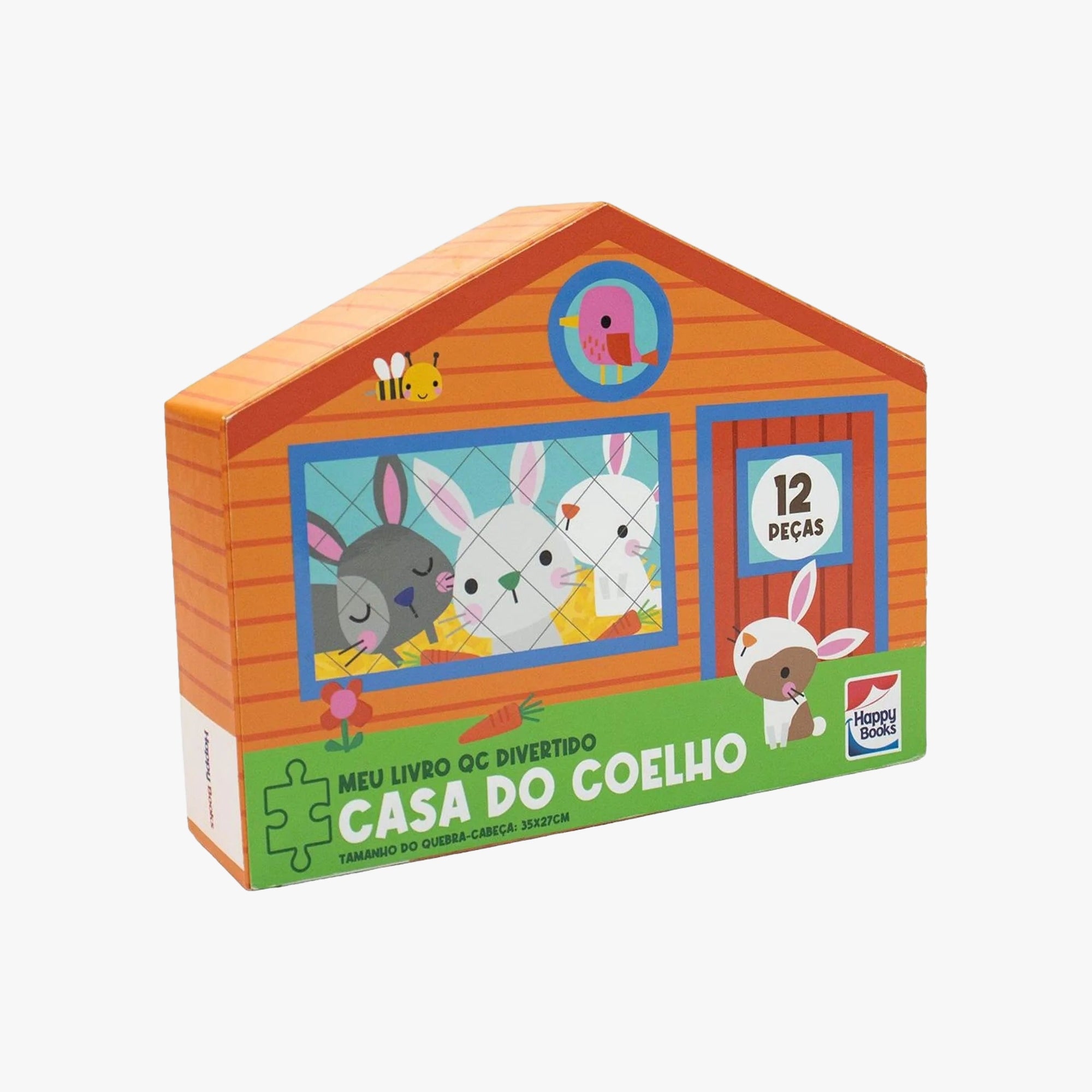 Kit Infantil Livro + Quebra-Cabeça Casa do Coelho