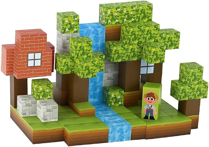 Blocos de Construção Magnéticos Conjunto Florestal 148 peças