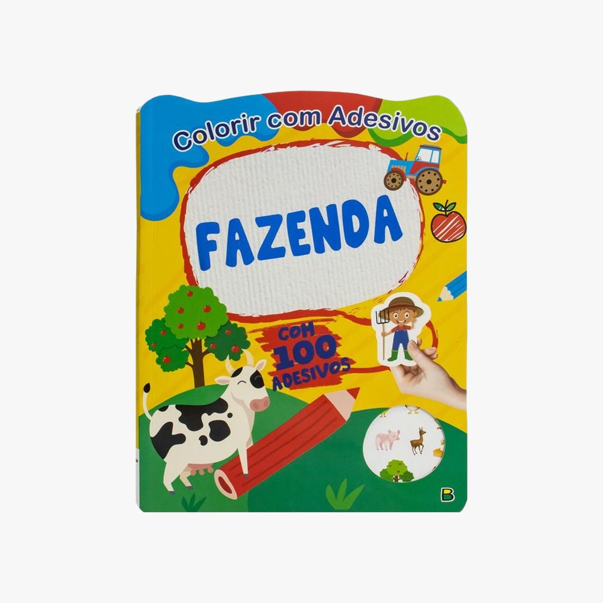 Livro de Pintura com Adesivos Fazenda