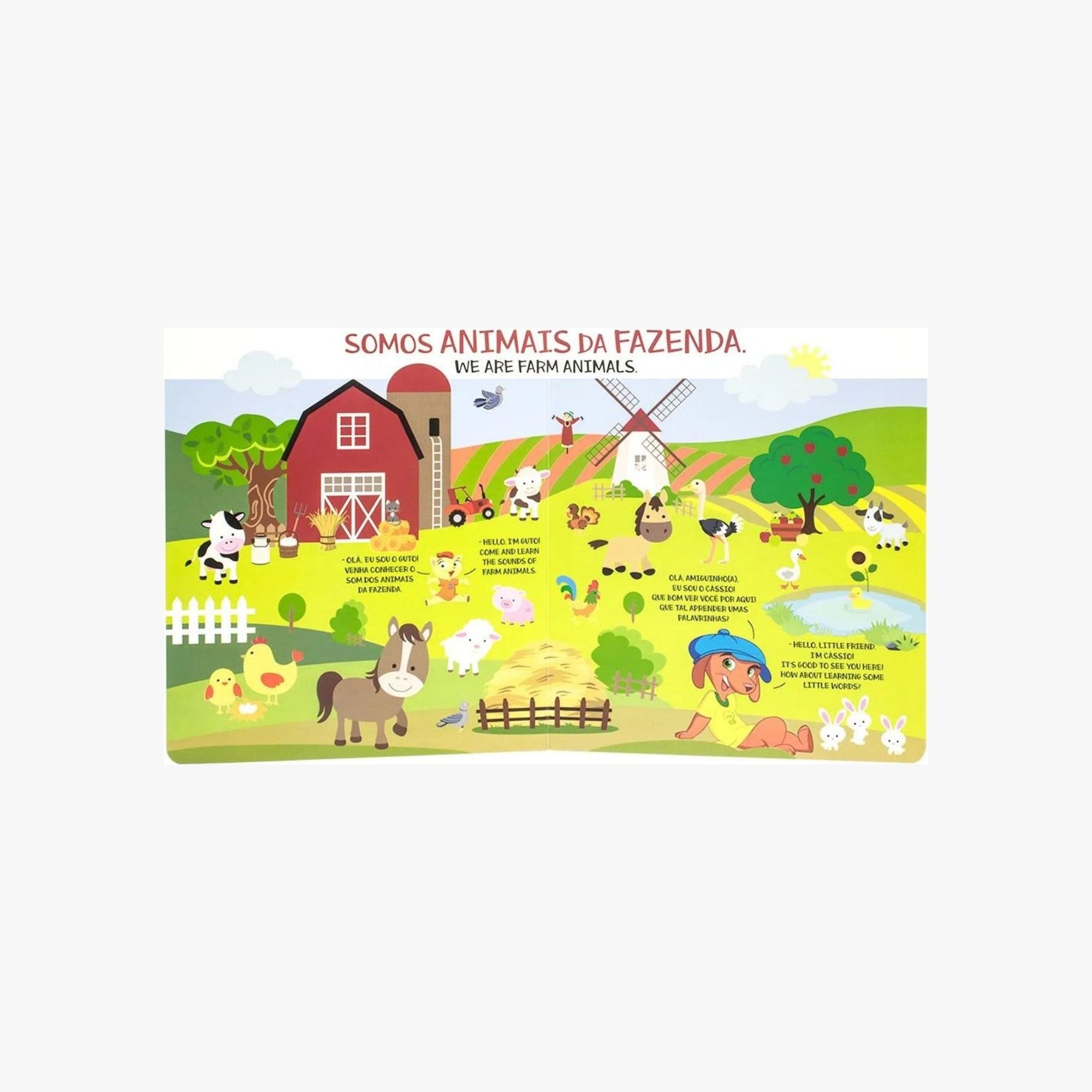 Livro Escolinha Primeiras Palavras: Animais da Fazenda