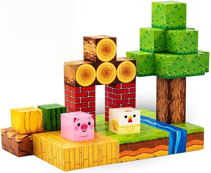 Blocos Magneticos Infantil de Montar 72 Peças