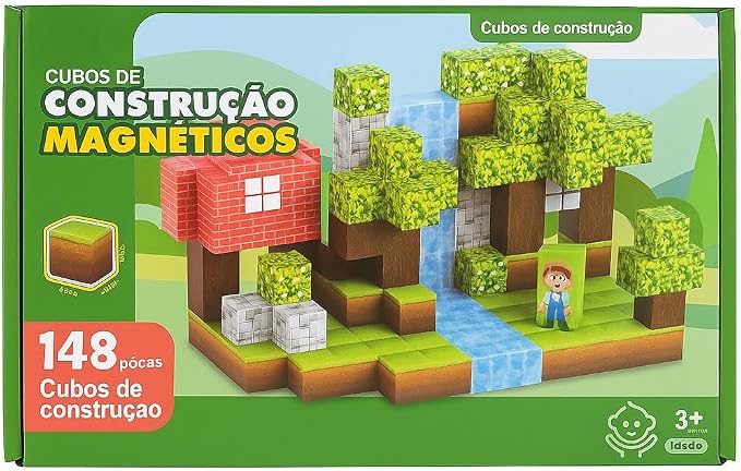 Blocos de Construção Magnéticos Conjunto Florestal 148 peças