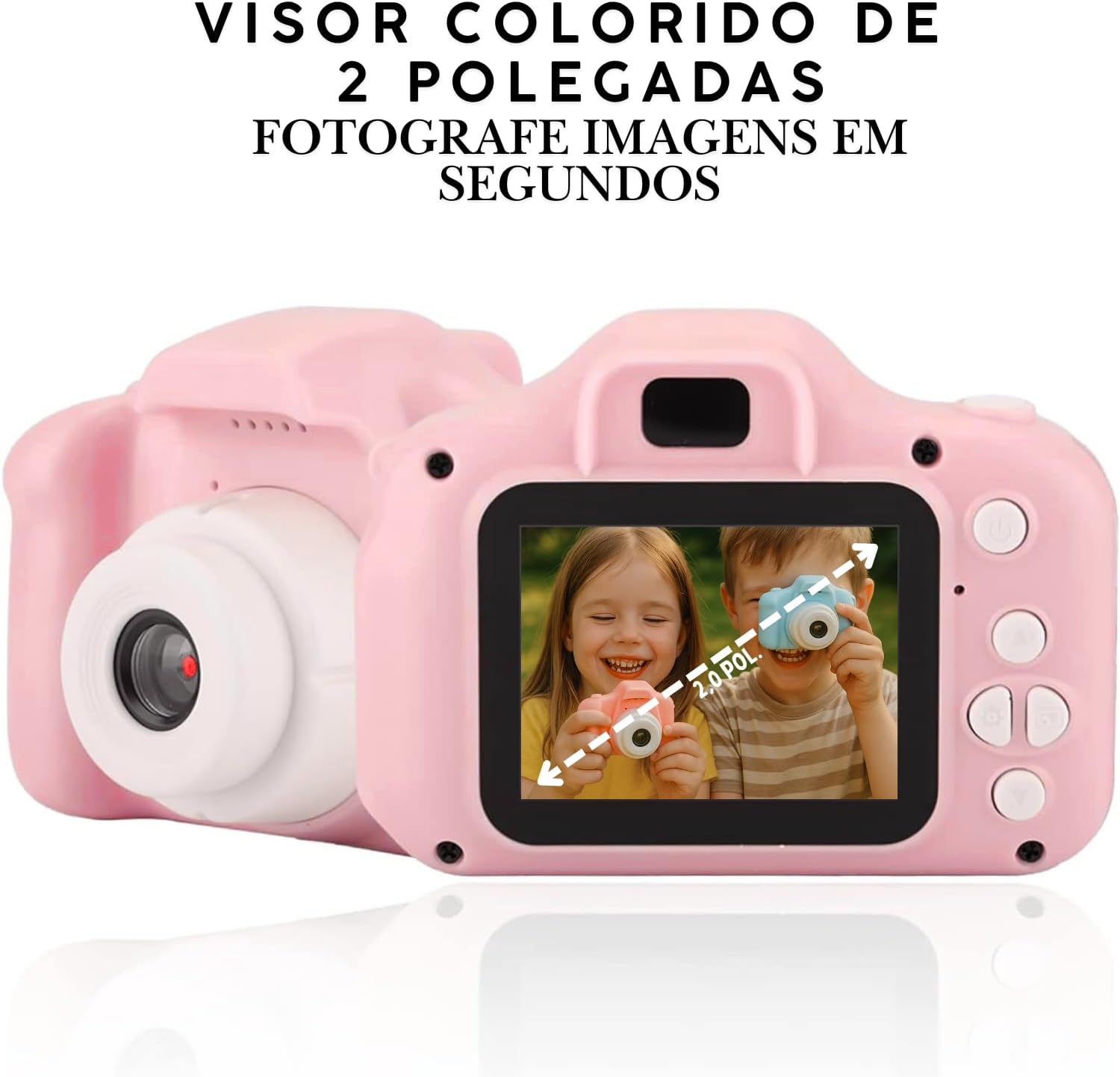 Câmera Digital Infantil CNmuca X2 - Câmera Fotográfica e de Vídeo Multifuncional - Mini Câmera