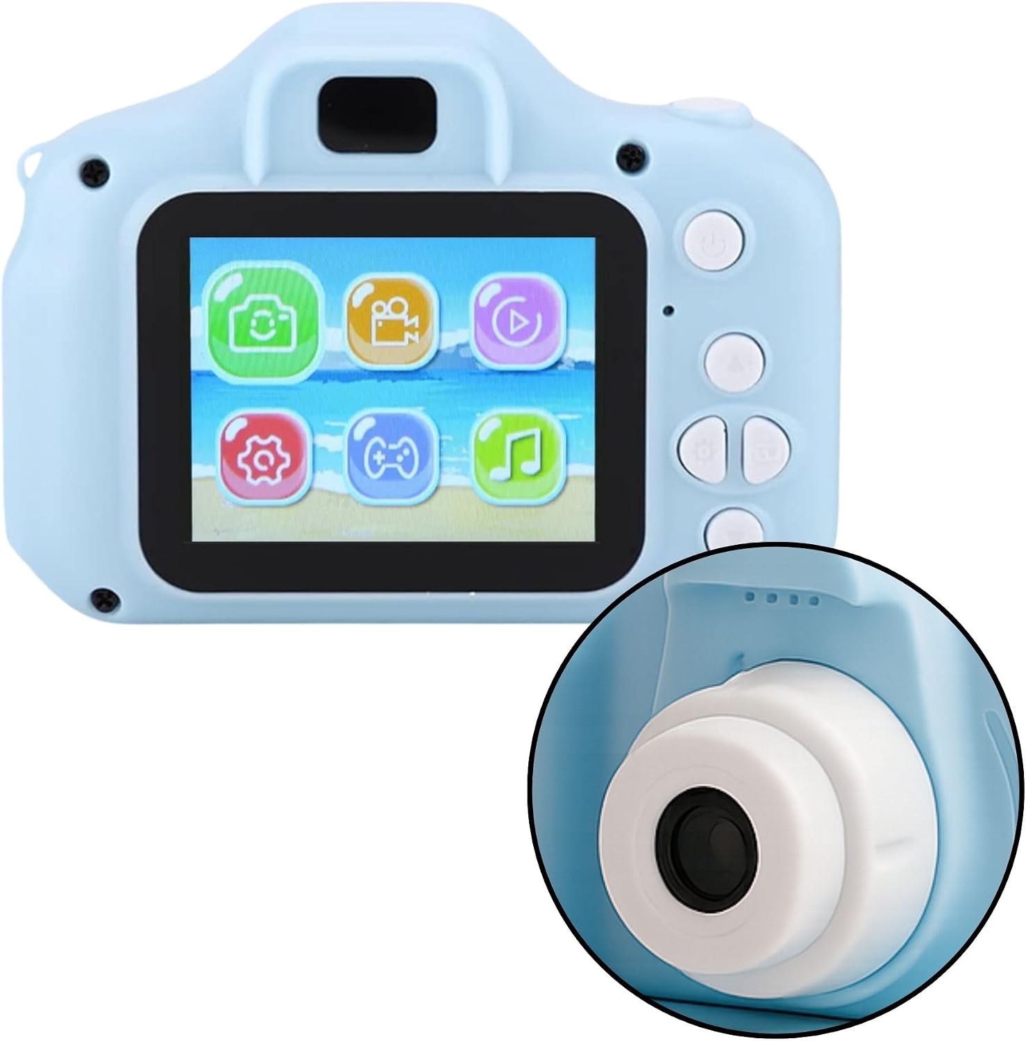 Câmera Digital Infantil CNmuca X2 - Câmera Fotográfica e de Vídeo Multifuncional - Mini Câmera