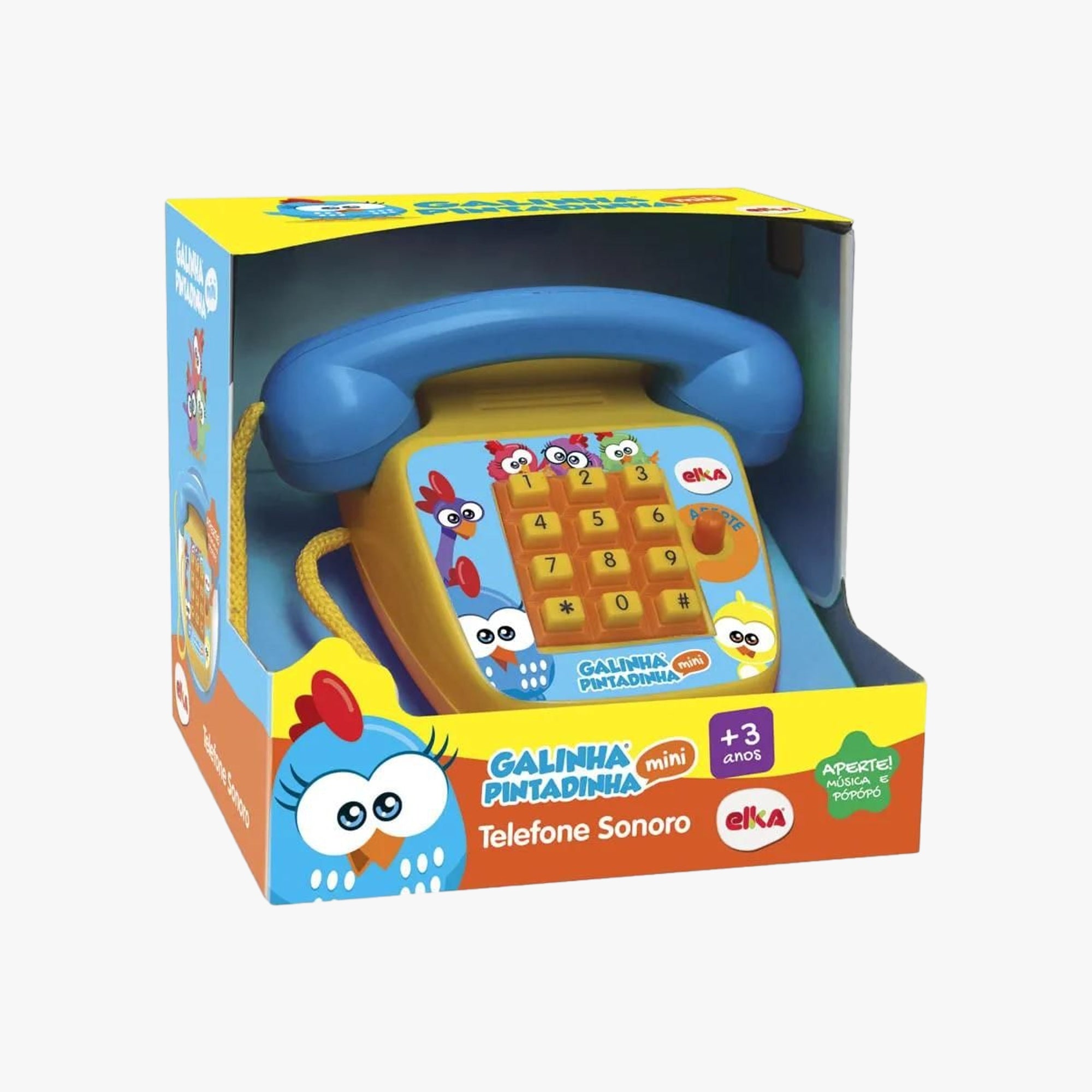 Brinquedo Musical Telefone Sonoro Galinha Pintadinha