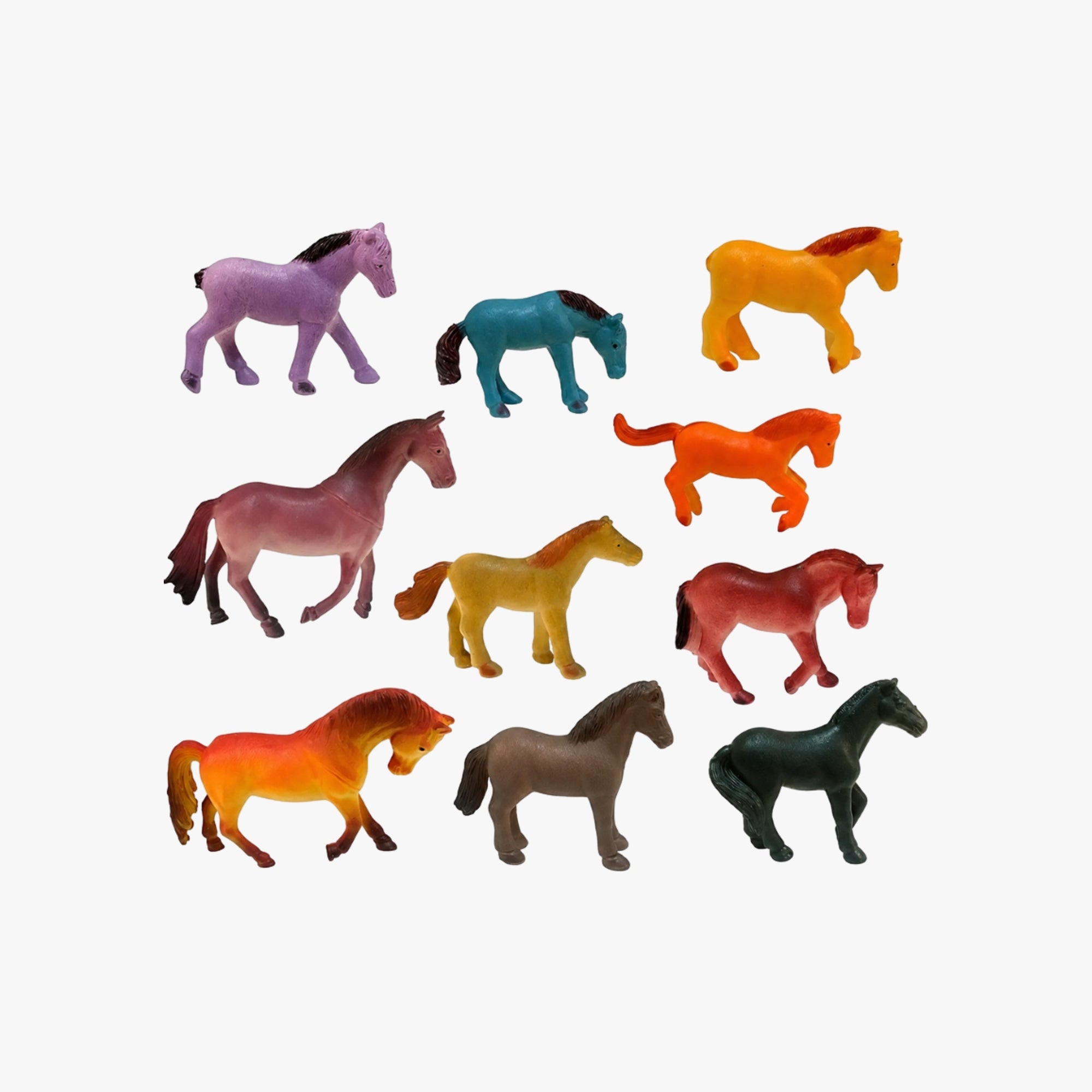Kit de miniaturas de cavalos 6 peças