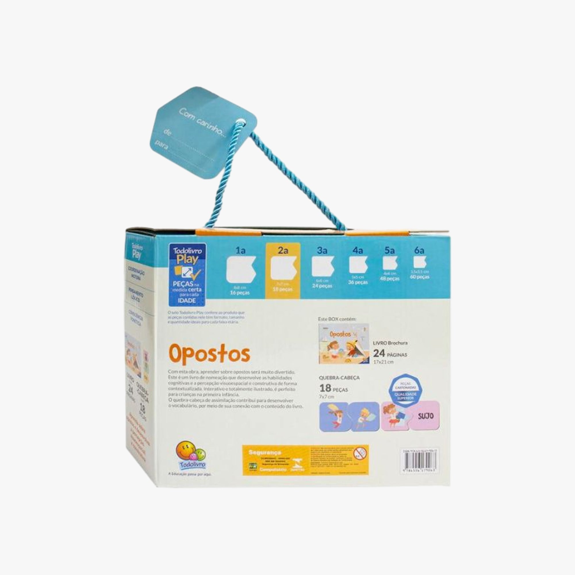 Kit Quebra-Cabeça e Livro Opostos