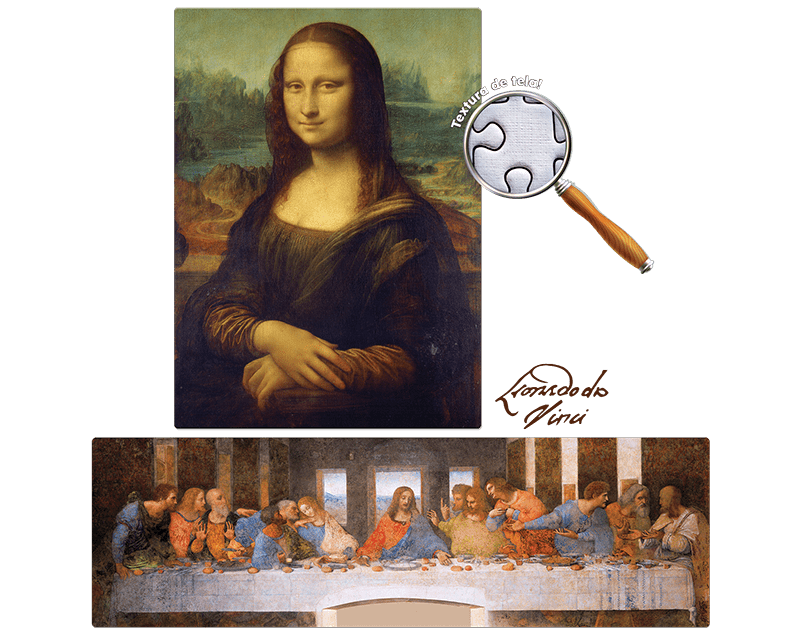 Quebra-Cabeça Combo 1000 +1500 Peças A Última Ceia e Monalisa - Leonardo da Vinci