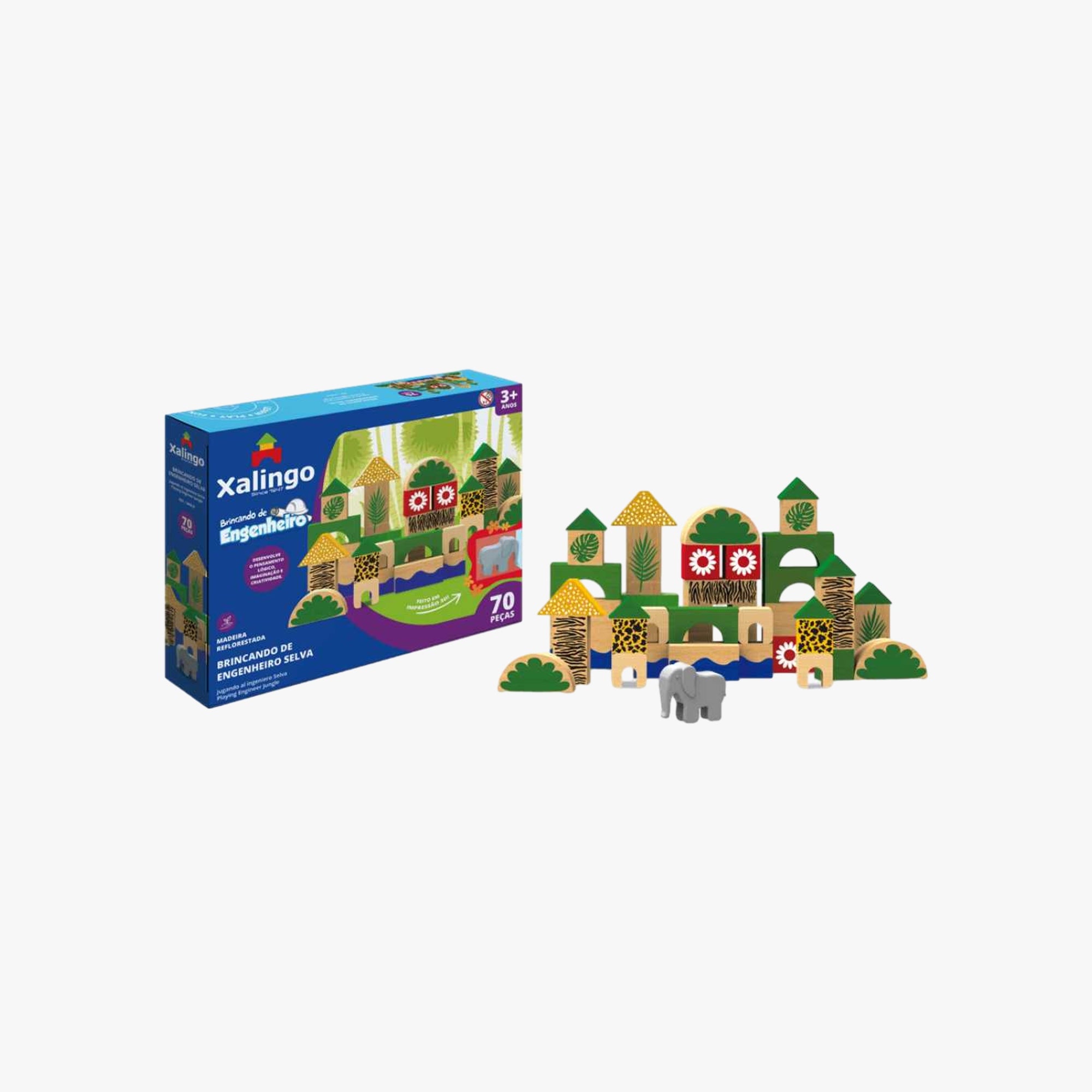 Brincando de Engenheiro Selva 70 peças